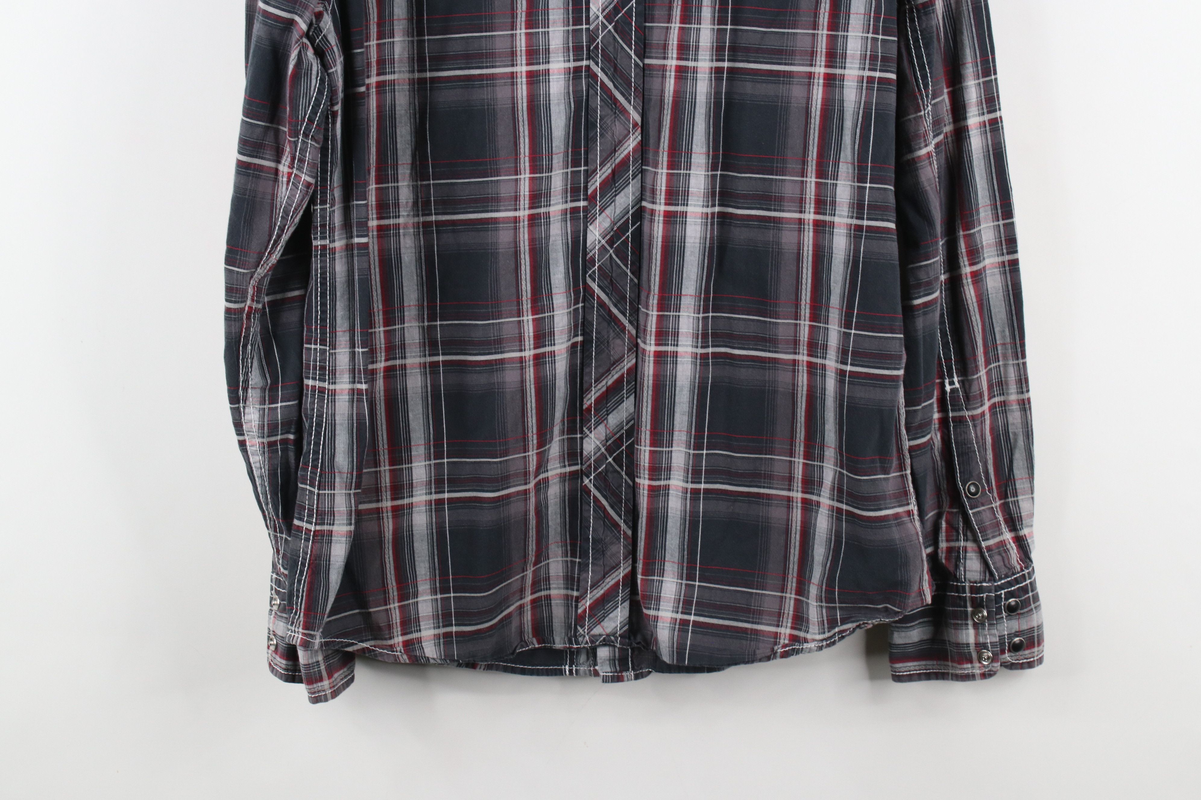 Vintage Buckle BKE Slim Fit Thick Stitch Snap Button Collared Shirt Size US L / EU 52-54 / 3 - 10 Thumbnail