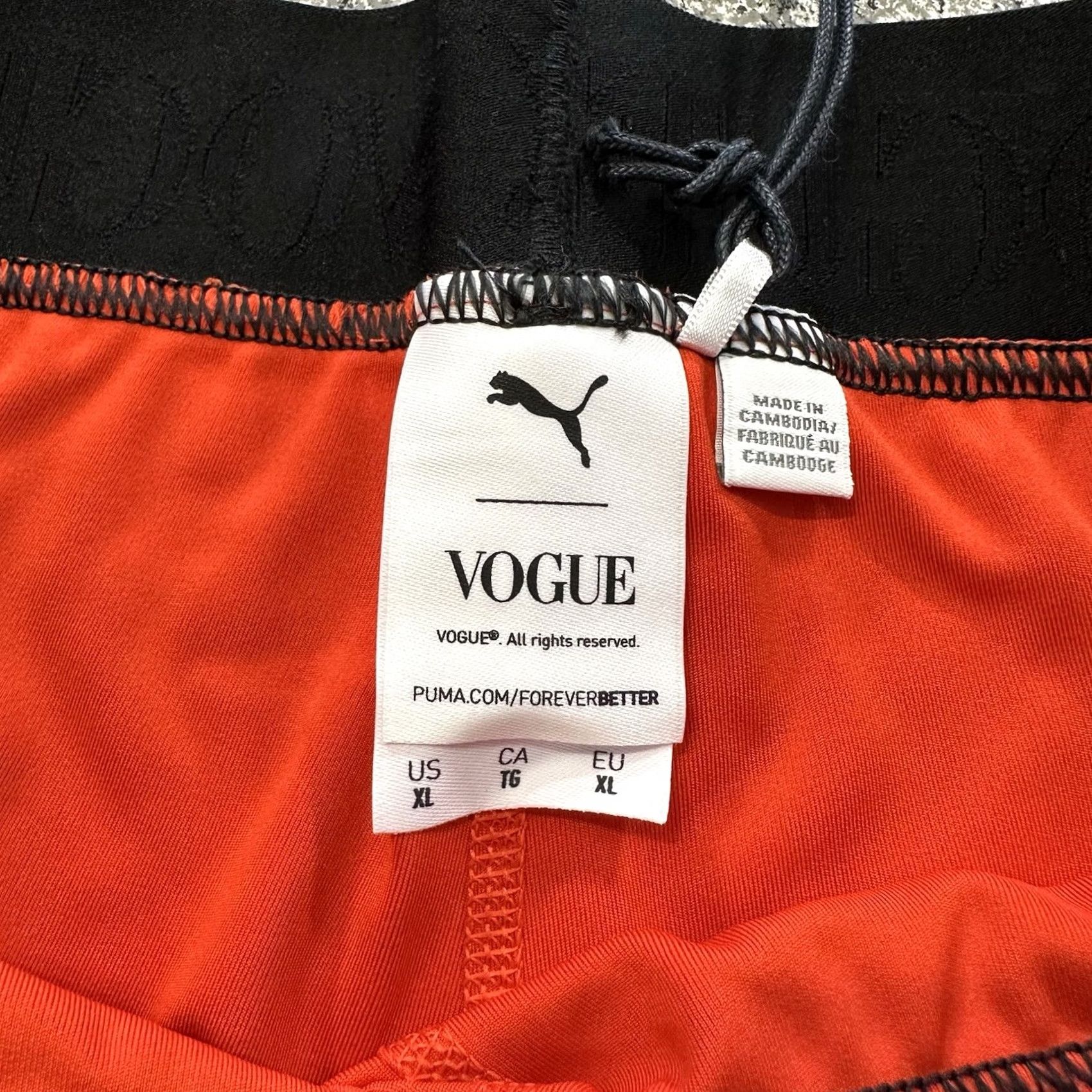 Puma PUMA Half Tights Womens XL Vogue Biker Shorts 8” Inseam Red Black Size 40" / US 18 - 4 Thumbnail