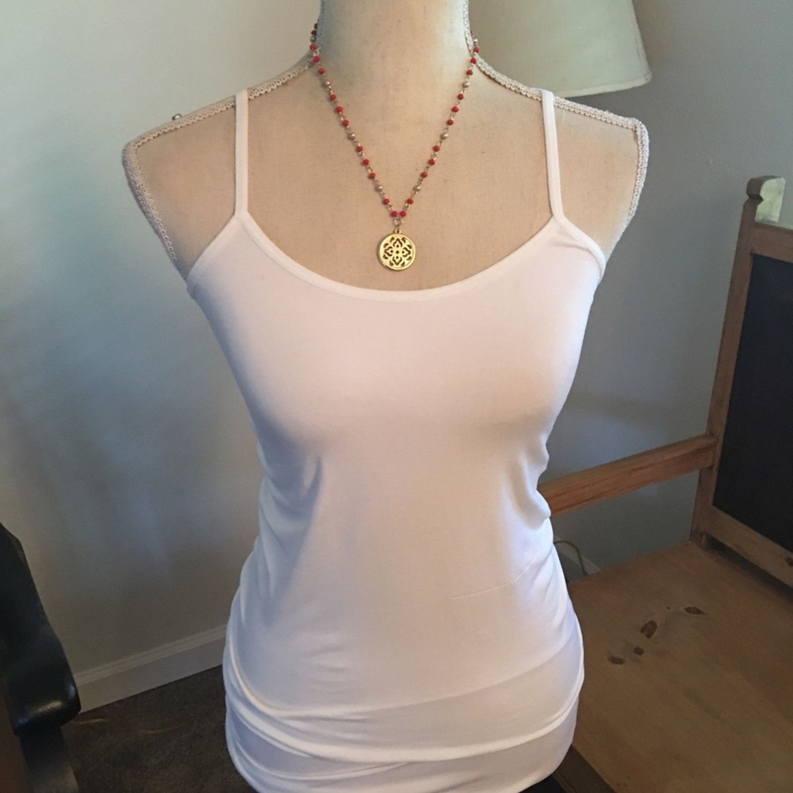 Chaps Chaps gold medallion beaded chain necklace Size ONE SIZE - 6 Thumbnail