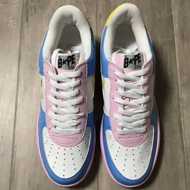 BAPE STA patent leather sneaker cotton candy multi NIGO APE