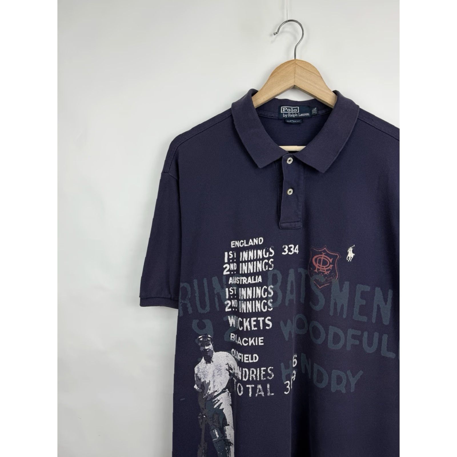 Ralph Lauren VINTAGE Polo Ralph Lauren Cricket Polo T-Shirt 90s Dark Blue XXL Mens Polo Ralph Lauren Shirt 90s Vintage Size US XXL / EU 58 / 5 - 3 Thumbnail