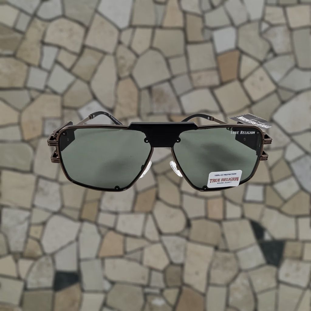 True Religion True Religion Sunglasses Aviator Metal Bronze 100% UV Protection UVA Men Boys Gents Logo Size ONE SIZE - 1 Thumbnail