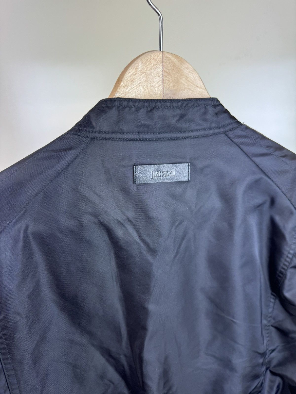 Just Cavalli Just Roberto Cavalli nylon black bomber jacket car coat M Size US M / EU 48-50 / 2 - 12 Thumbnail