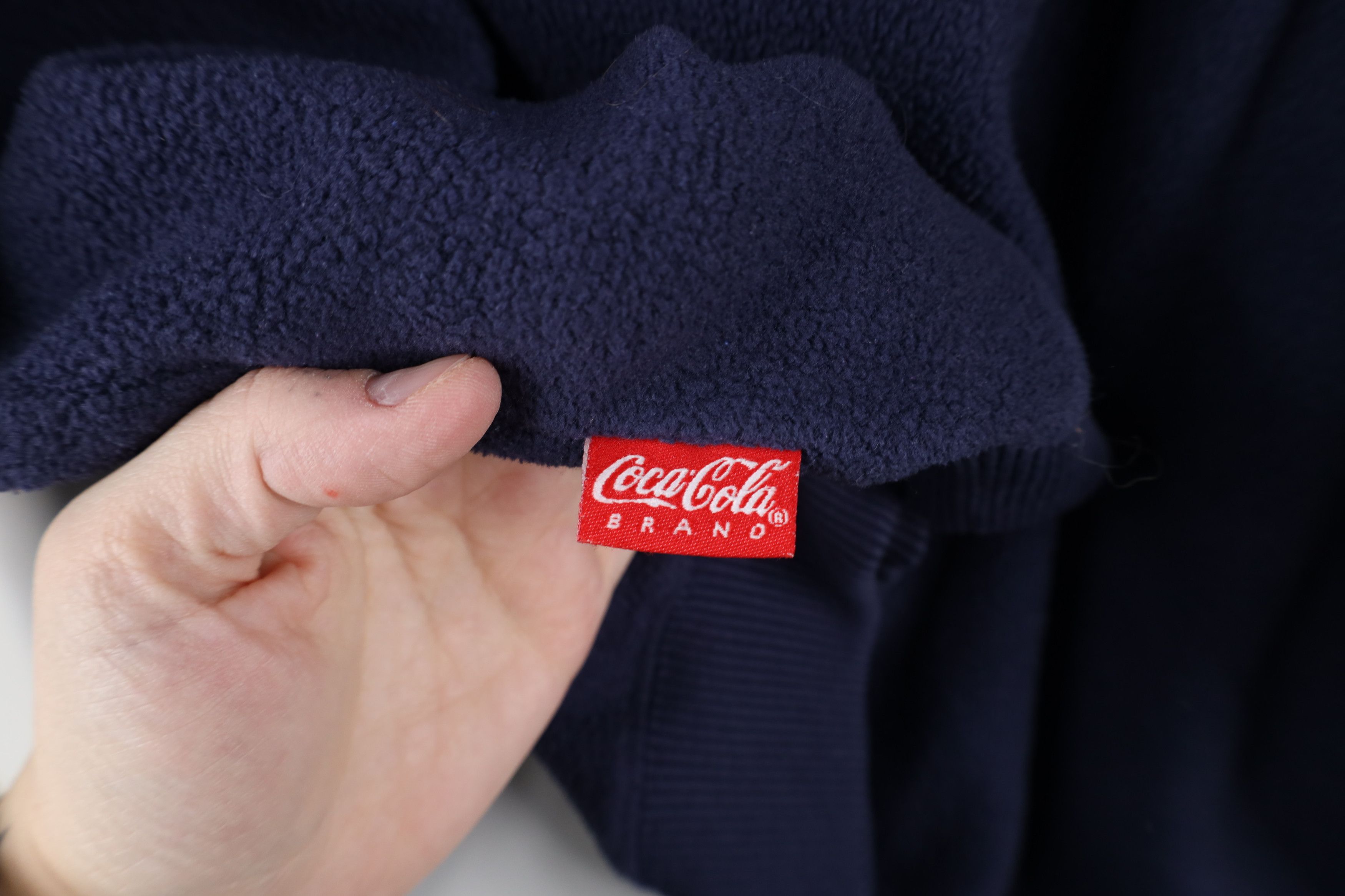 Coca Cola × Vintage Vintage 90s Coca Cola Spell Out Reverse Fleece Sweatshirt Size M / US 6-8 / IT 42-44 - 10 Thumbnail