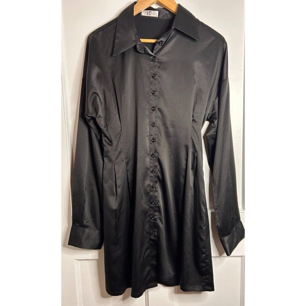 Other Toronto Designed 427 Black Kali Dress in 90% Silk and 10% L Size M / US 6-8 / IT 42-44 - 2 Thumbnail