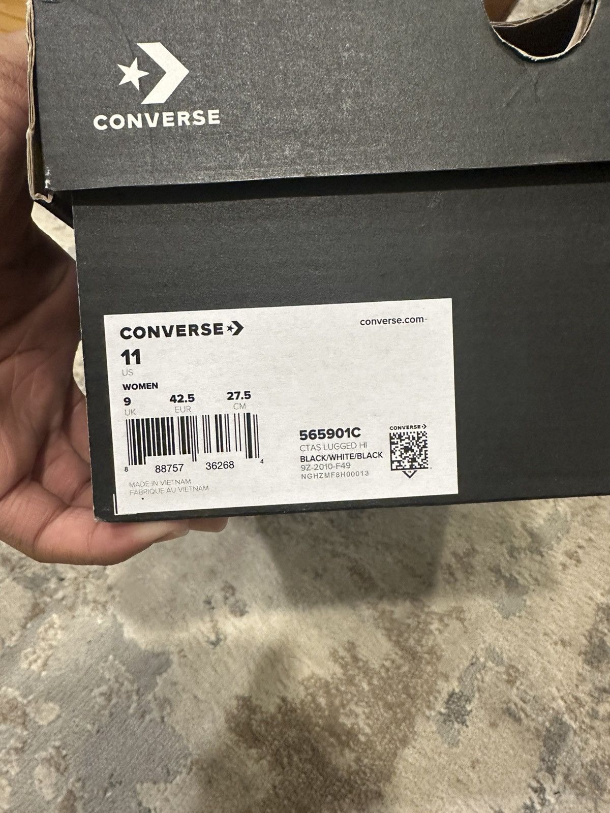 Converse Black Chuck Taylor All Star Lugged High Sneakers Converse Size US 9.5 / EU 42-43 - 8 Thumbnail