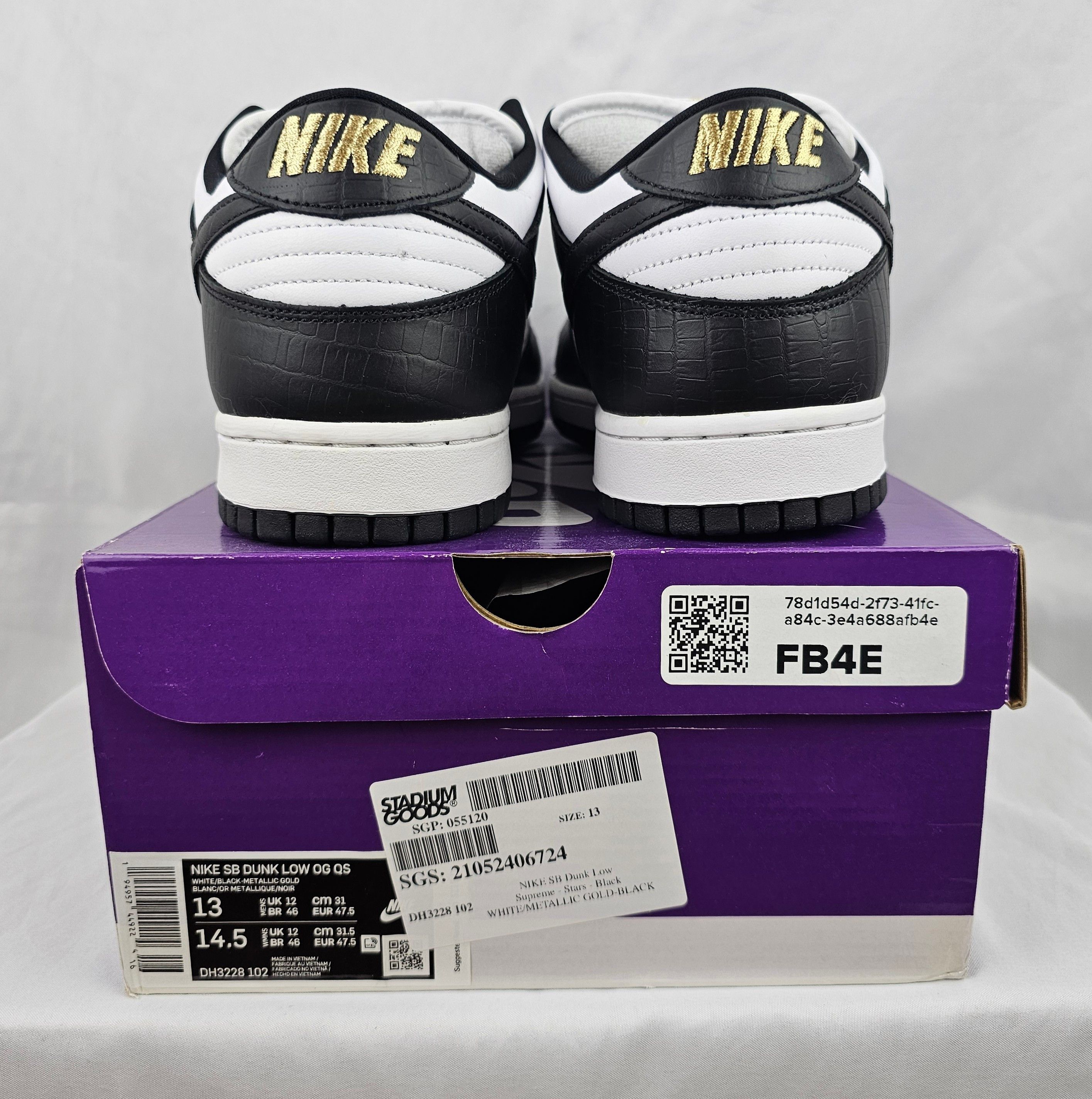 Nike Nike Dunk SB Low x Supreme Stars Black 2021 Men's Size 13 US Size US 13 / EU 46 - 9 Thumbnail