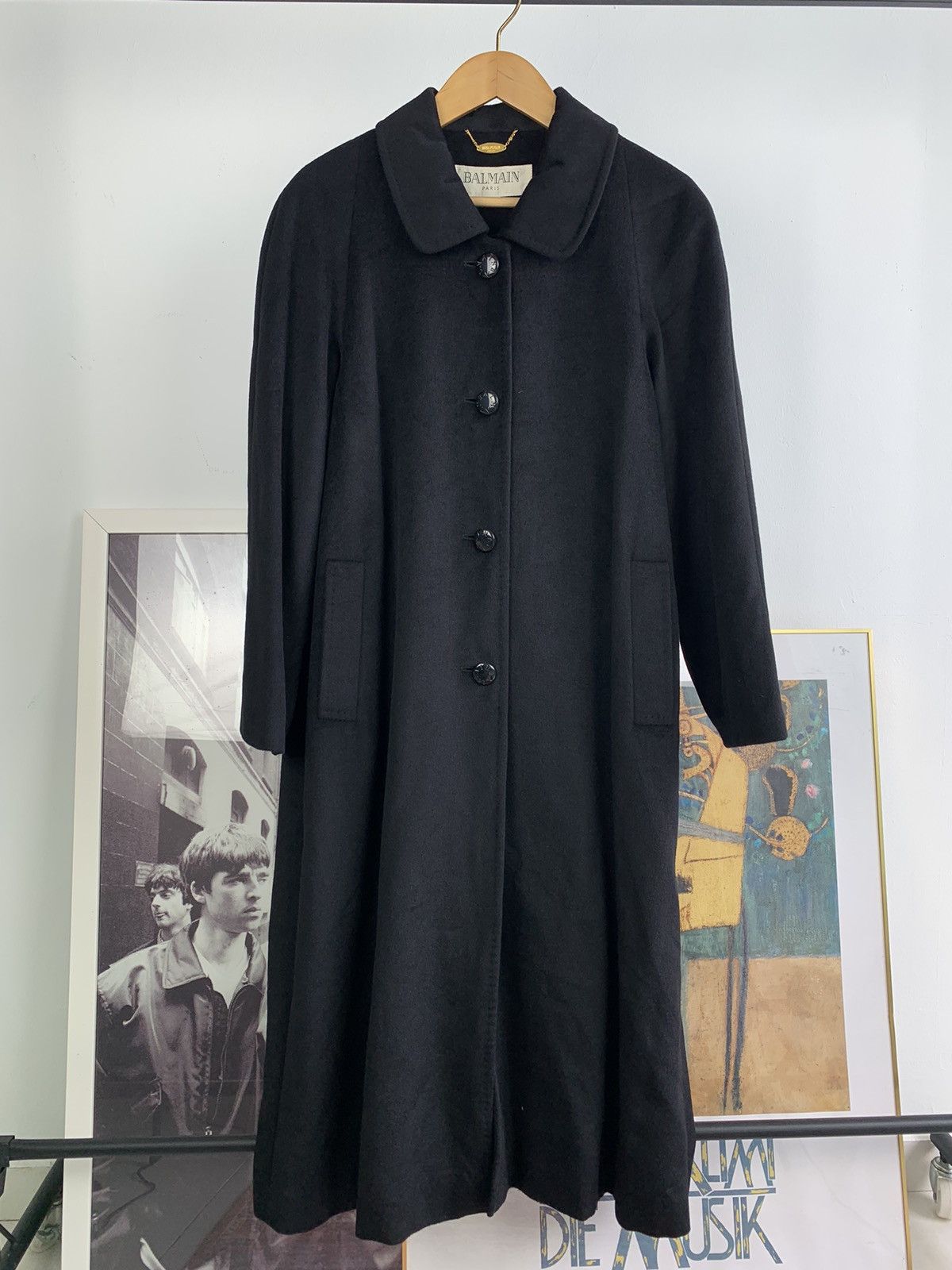 Balmain Balmain Japan Angola Silk Black Longcoat Size US S / EU 44-46 / 1 - 1 Thumbnail