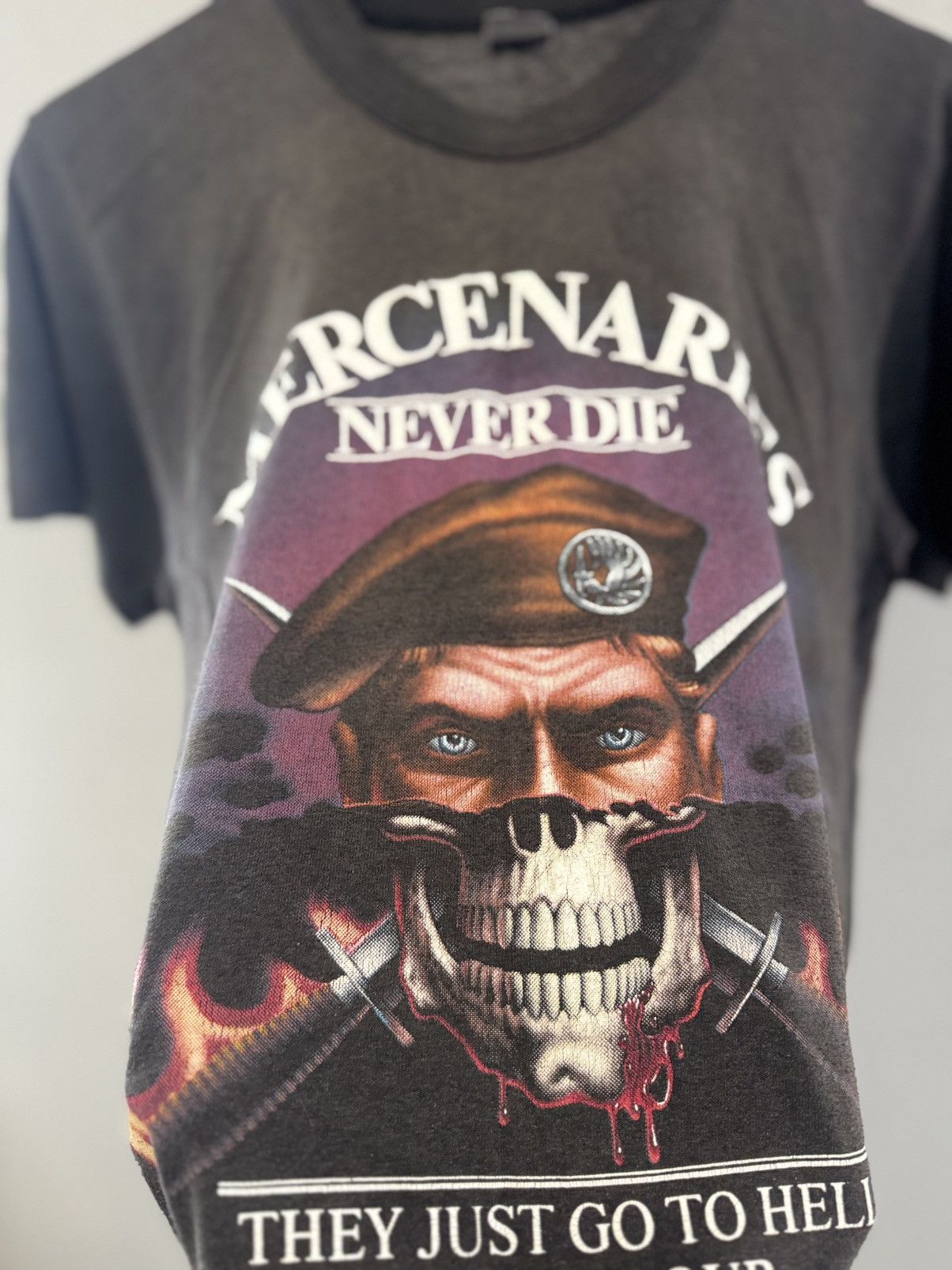 Band Tees Vintage 1990s Mercenaries Never Die T-Shirt 3D Emblem Size US M / EU 48-50 / 2 - 5 Thumbnail