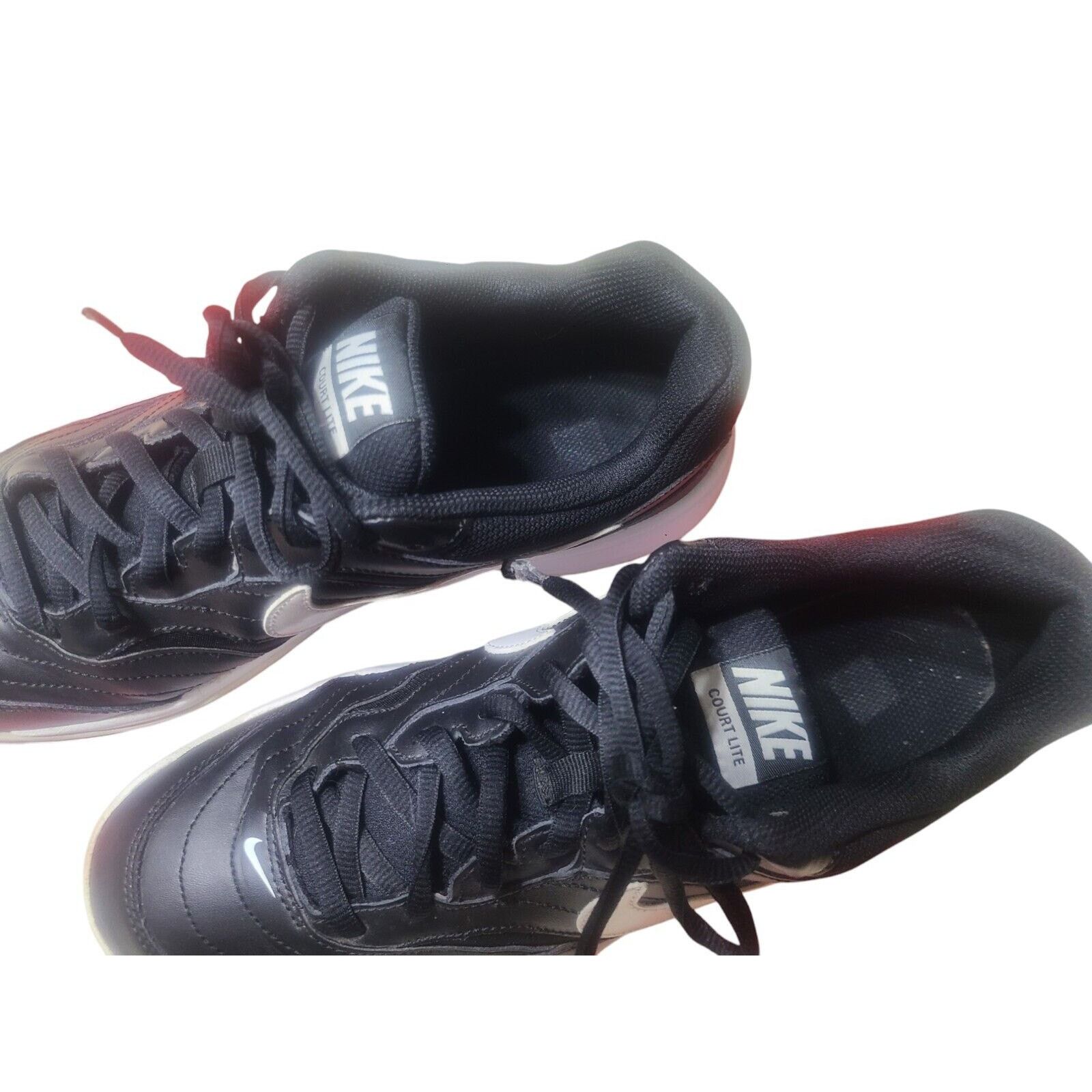 Nike Nike Mens Size 10.5M Court Lite Black White Tennis Shoes Size US 10.5 / EU 43-44 - 8 Thumbnail