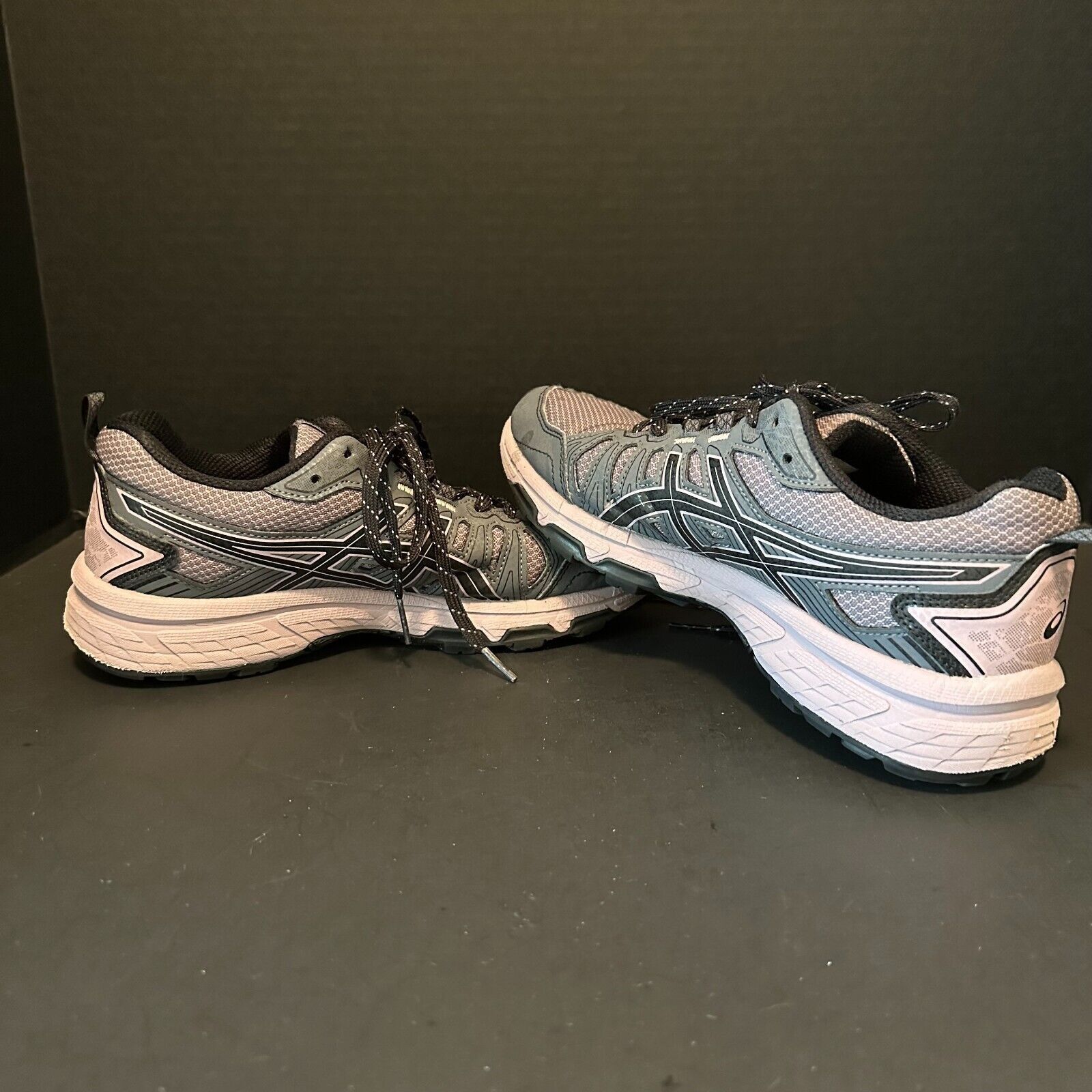 Asics ASICS Womens "Gel Venture 7" 1012A476 Gray/Black Run Sneaker Size US 7.5 / IT 37.5 - 11 Thumbnail