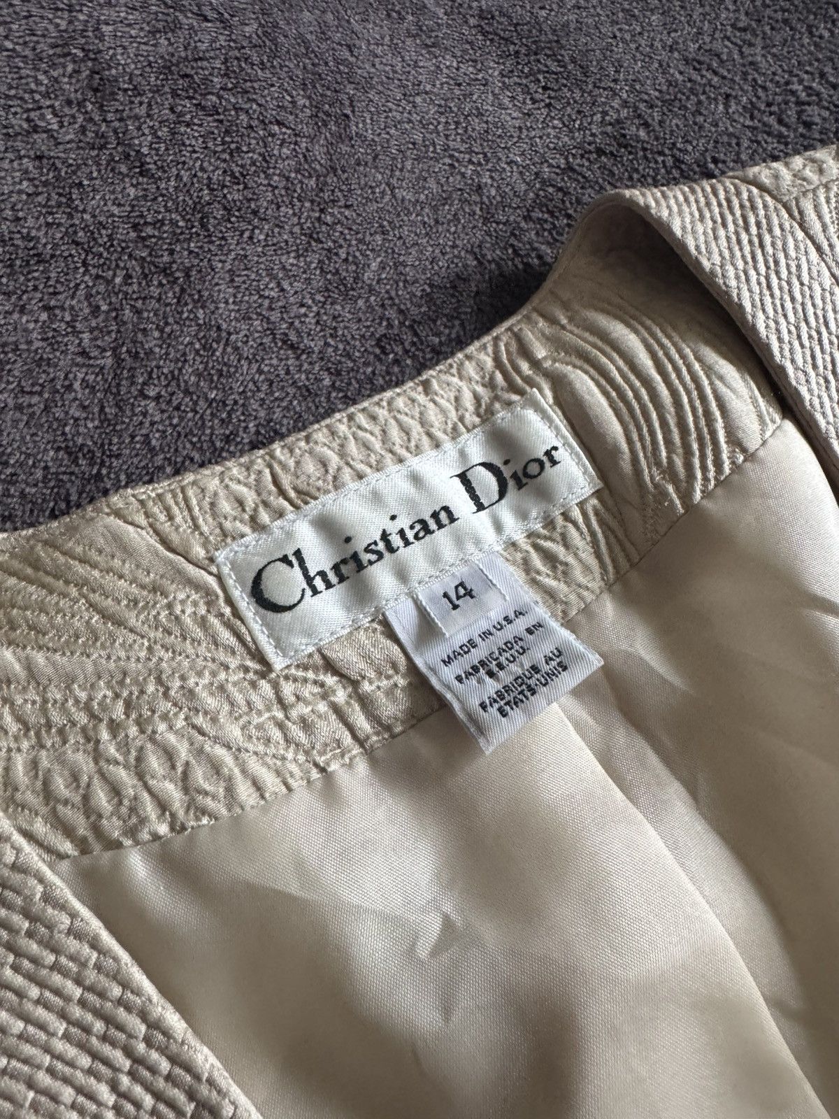 Christian Dior Monsieur Christian Dior vintage woman's silk blazer rare archive Size L / US 10 / IT 46 - 6 Thumbnail