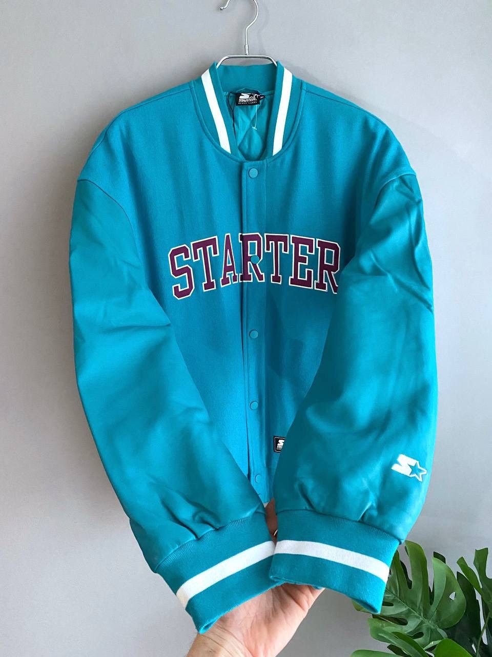 Majestic × Starter Starter Black Label Men's Wool Bomber College Team Jacket, Size M Size US M / EU 48-50 / 2 - 8 Thumbnail