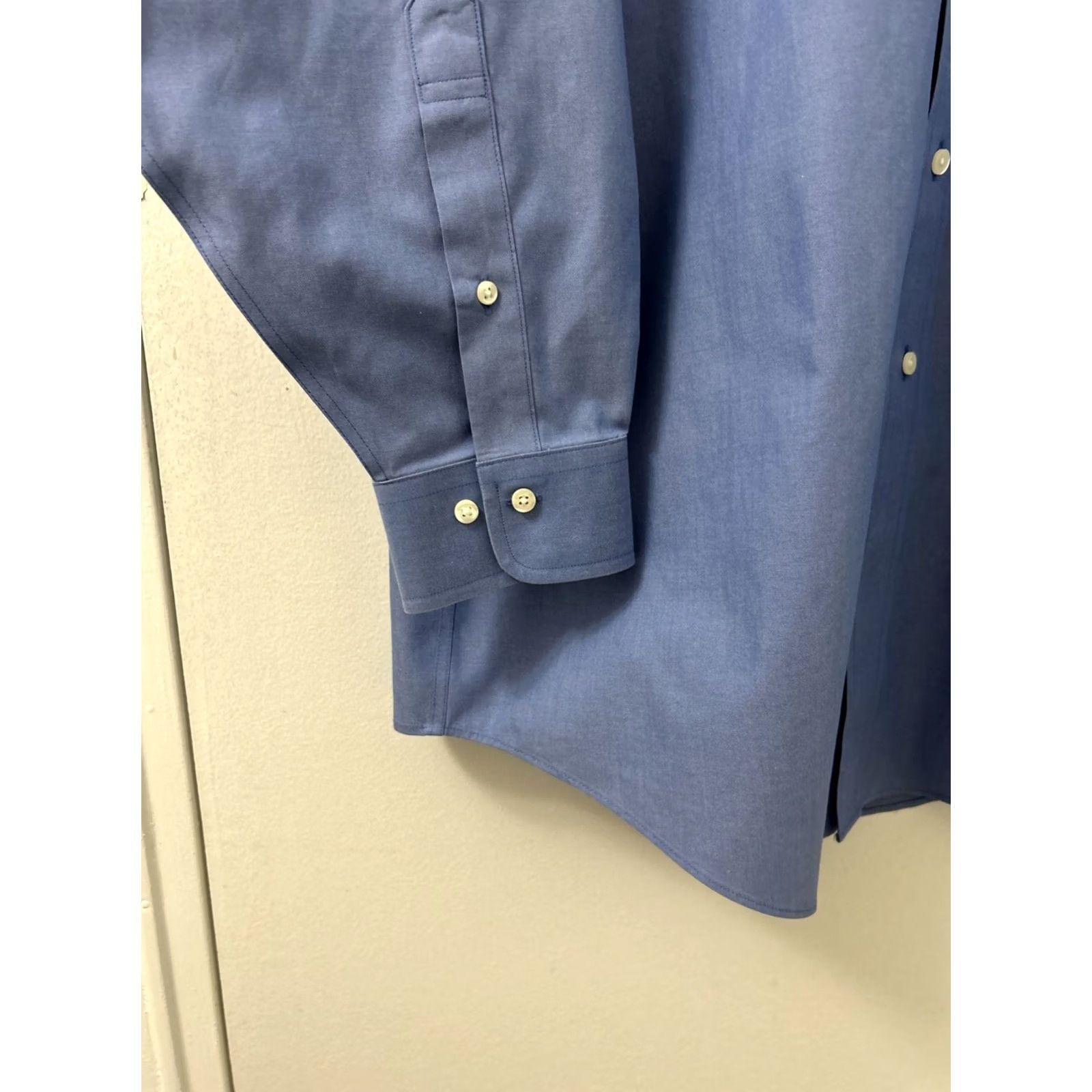 Brooks Brothers VINTAGE Brooks Brothers Original Polo Shirt Mens 16.5 Blue Non Iron Button Up L/S Shirt Size US XL / EU 56 / 4 - 7 Thumbnail