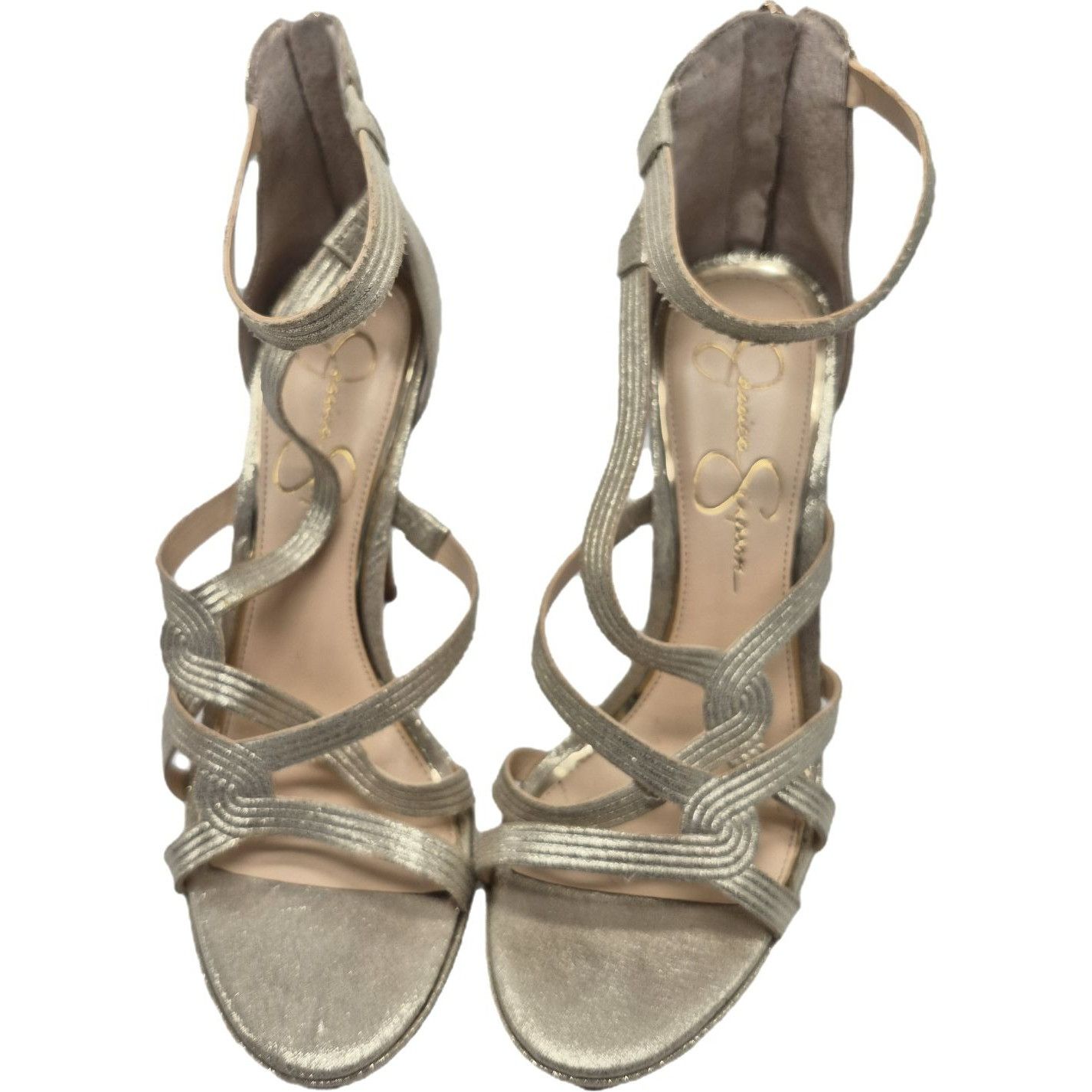 Jessica Simpson Jessica Simpson JS-Bellanne Metallic Gold Strappy Heels 8 Size US 8 / IT 38 - 6 Thumbnail