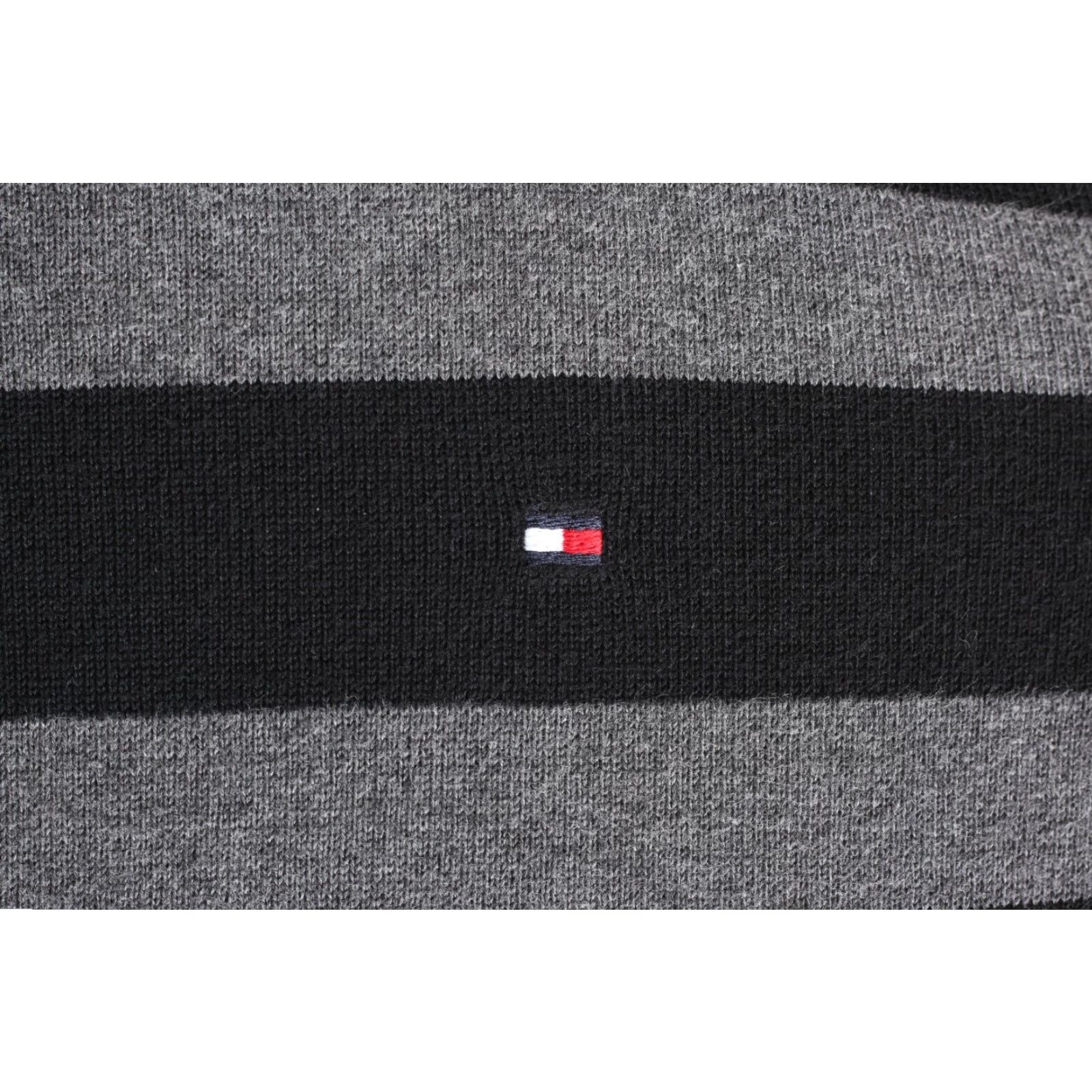 Tommy Hilfiger TOMMY HILFIGER V Neck Striped Cotton Jumper Sweater Men L Victorian VR1840 Size US L / EU 52-54 / 3 - 4 Thumbnail