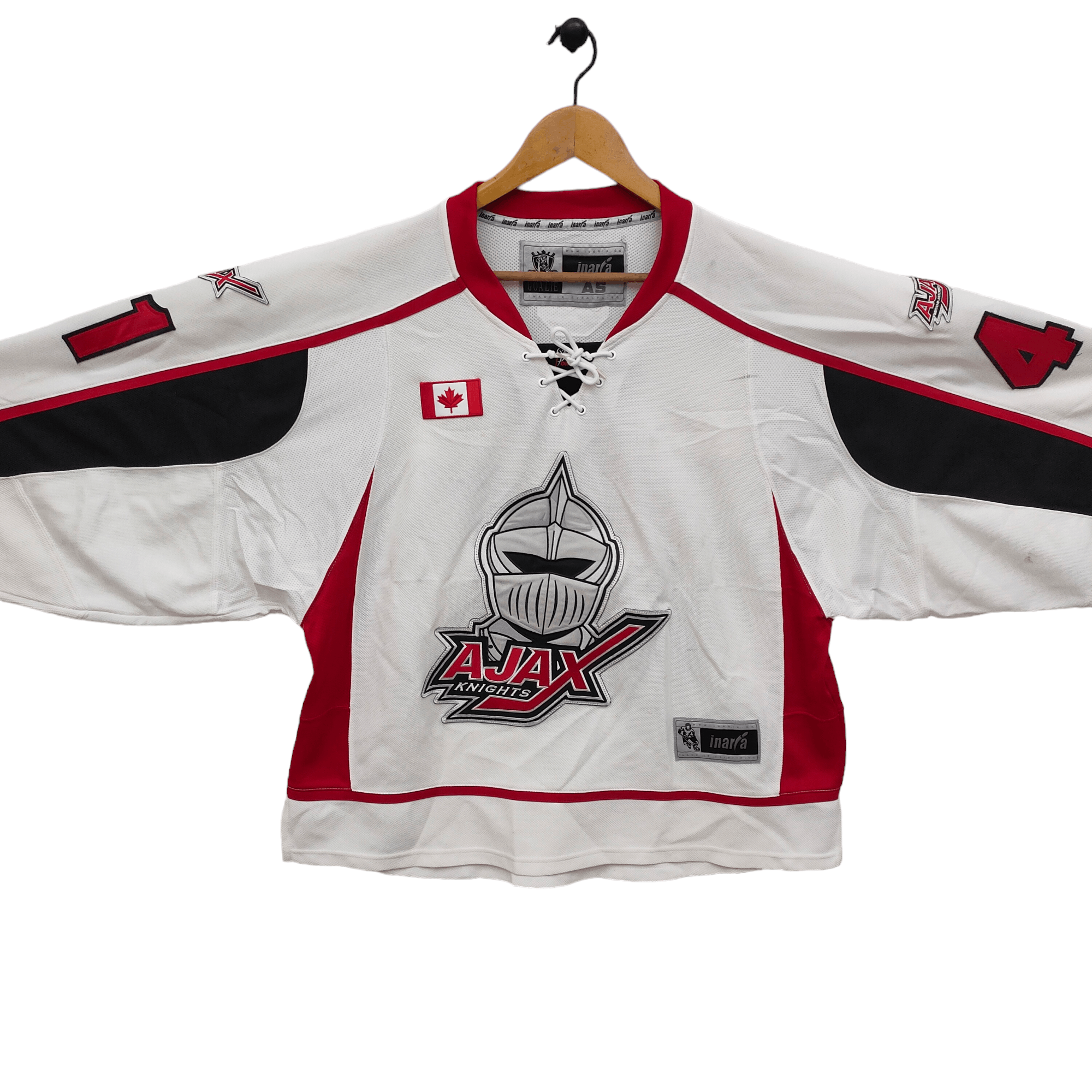 Vintage Ajax Knights Hockey Shirt Vintage Canada Goalie Jersey Size US XL / EU 56 / 4 - 3 Thumbnail
