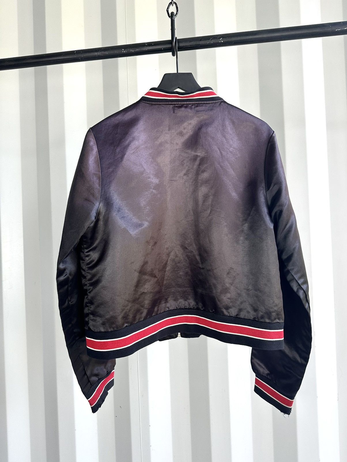Vintage 80’s Silky Jacket Thrashed Faded Grunge Size US L / EU 52-54 / 3 - 5 Thumbnail