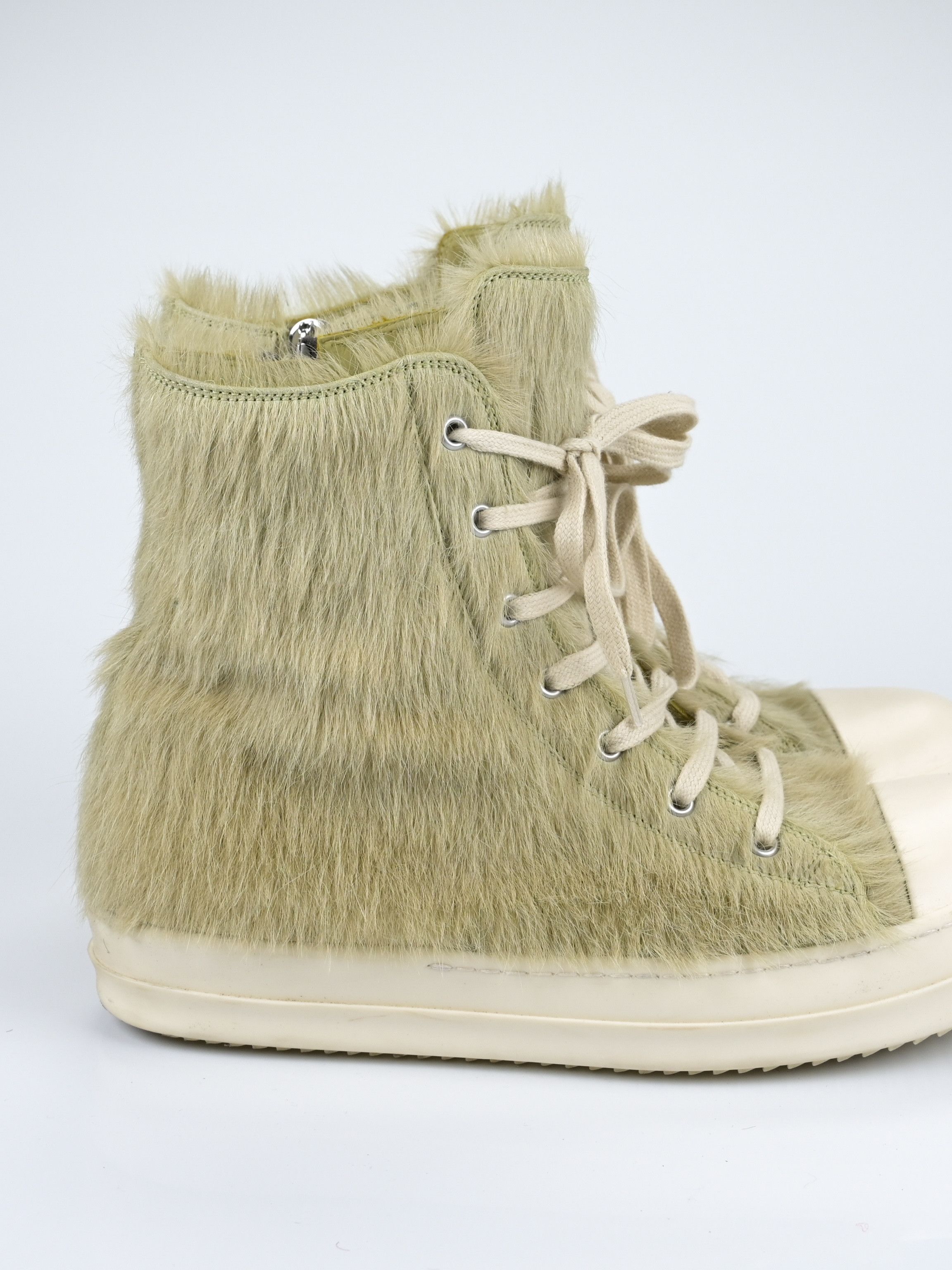 Rick Owens Acid Green Pony Hair Ramones Size US 9 / EU 42 - 10 Thumbnail