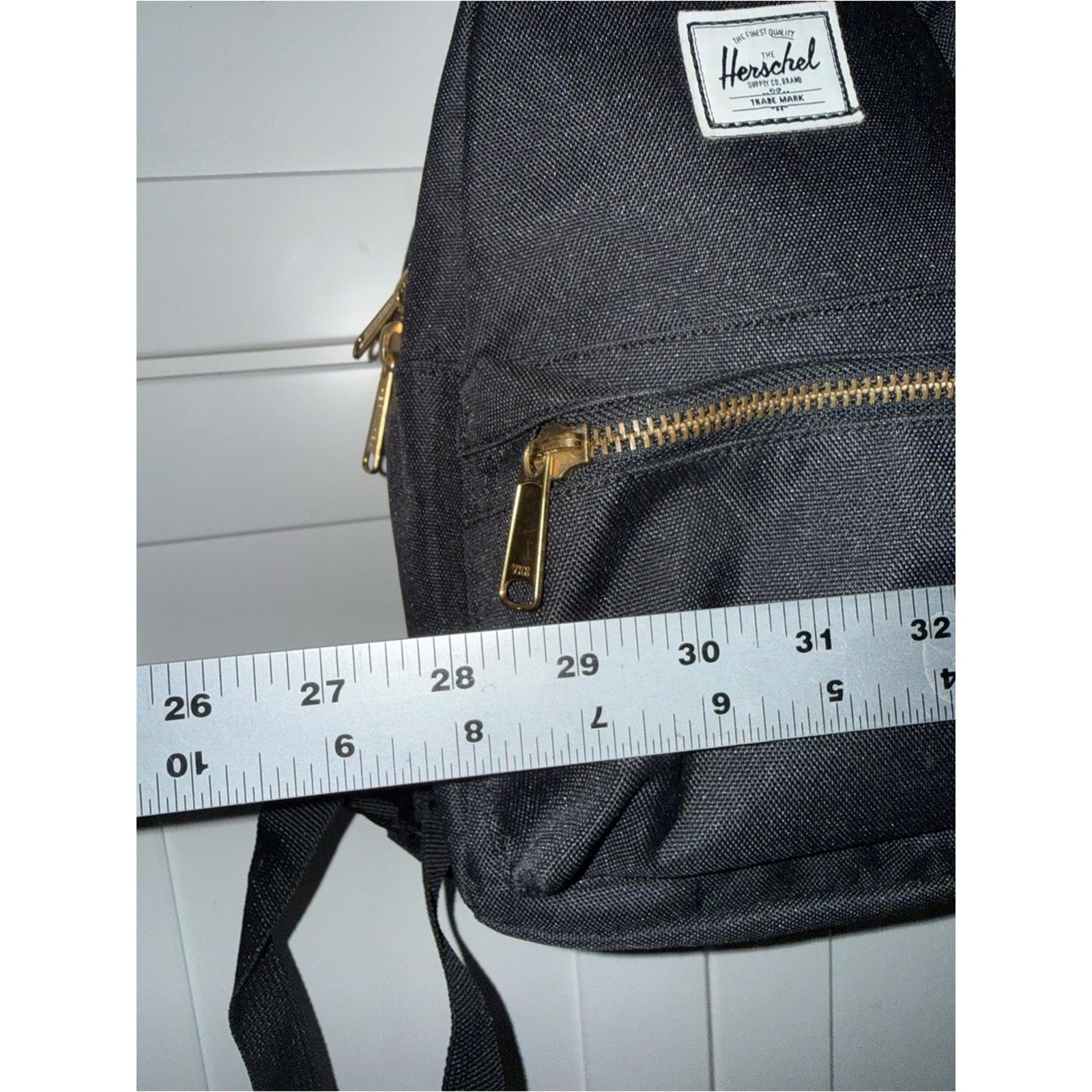 Herschel Supply Co. HERSCHEL NOVA MINI BACKPACK Black with Gold Hardware PERFECT Size ONE SIZE - 11 Thumbnail