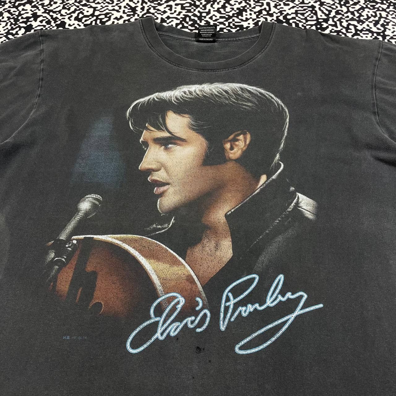 Band Tees Vintage 00s Elvis Presley Band Rock Faded Boxy T-shirt Y2K Size US XL / EU 56 / 4 - 7 Thumbnail