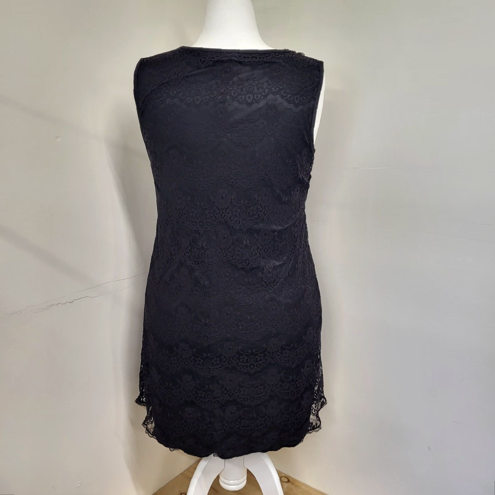 Vintage Cato Dress Large Black Floral Burnout Lace Wednesday Whimsygoth Layered Dress Shirt Womens Shorts? Size XL / US 12-14 / IT 48-50 - 3 Thumbnail