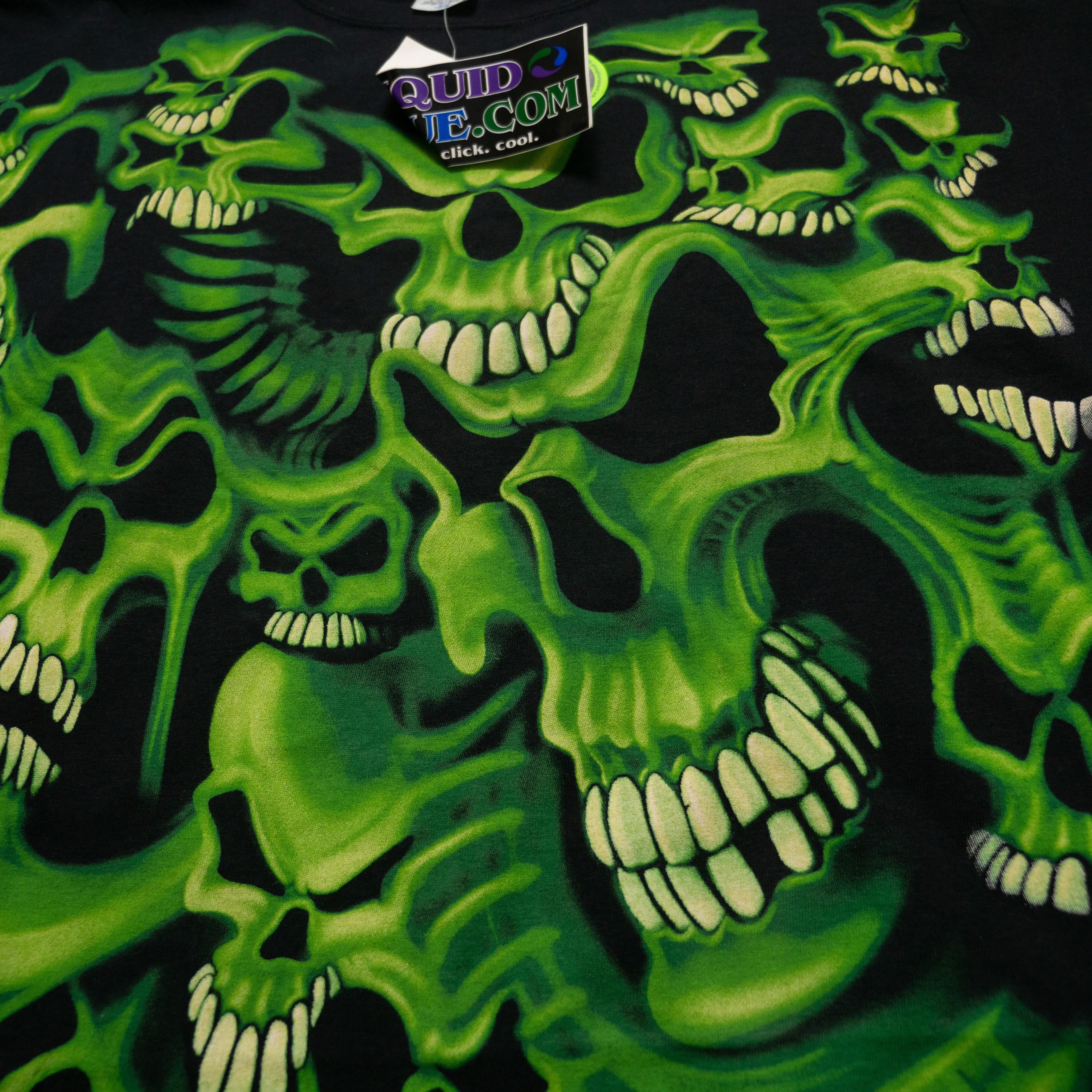 Liquid Blue × Vintage Vintage Liquid Blue 2006 Skull Pile Rare Green Deadstock XL Size US XL / EU 56 / 4 - 4 Thumbnail