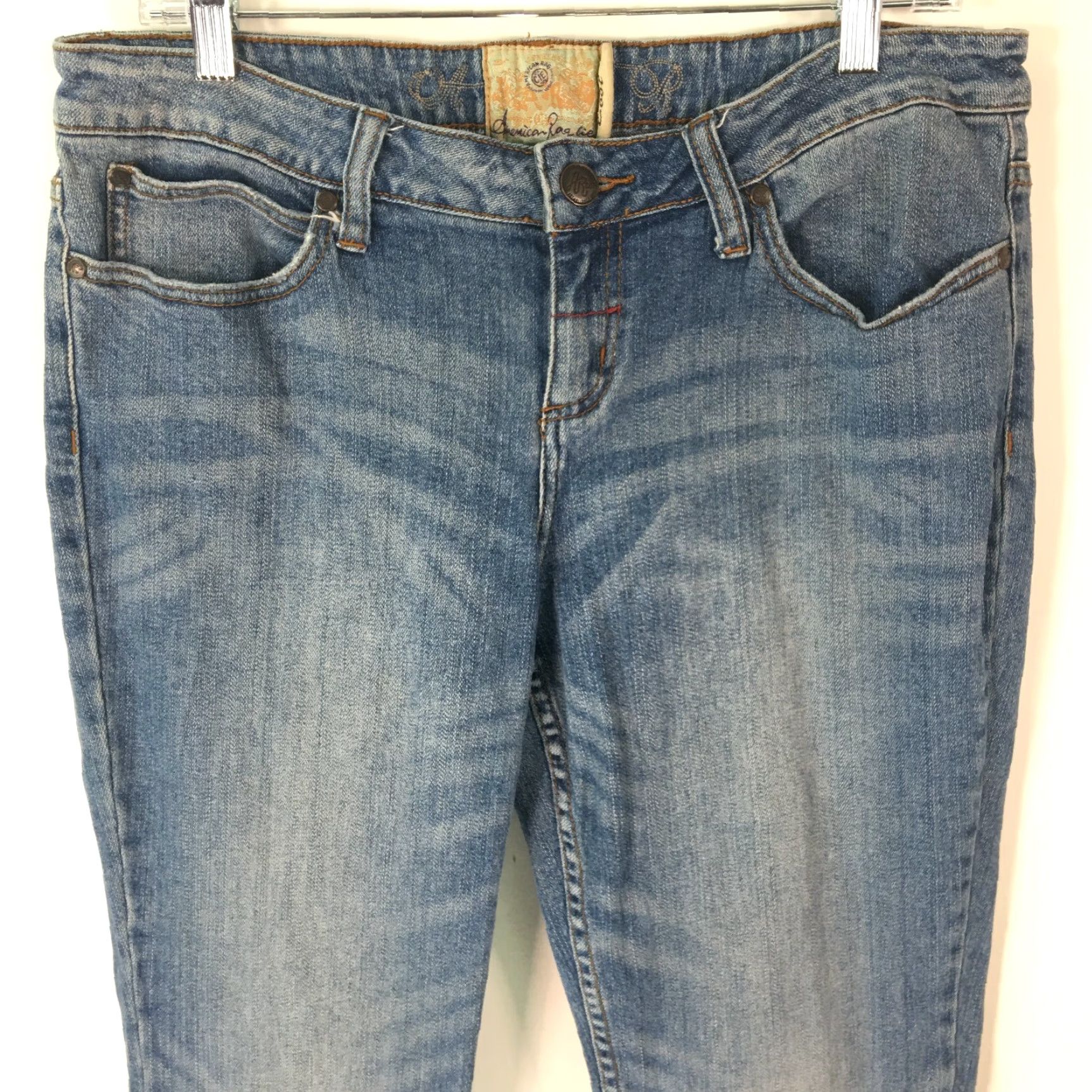 Vintage American Rag Cie Denim Jeans Womens 13S Blue 36X29 Bootcut Stretch Curvy Fit Size 34" / US 12 / IT 48 - 3 Thumbnail