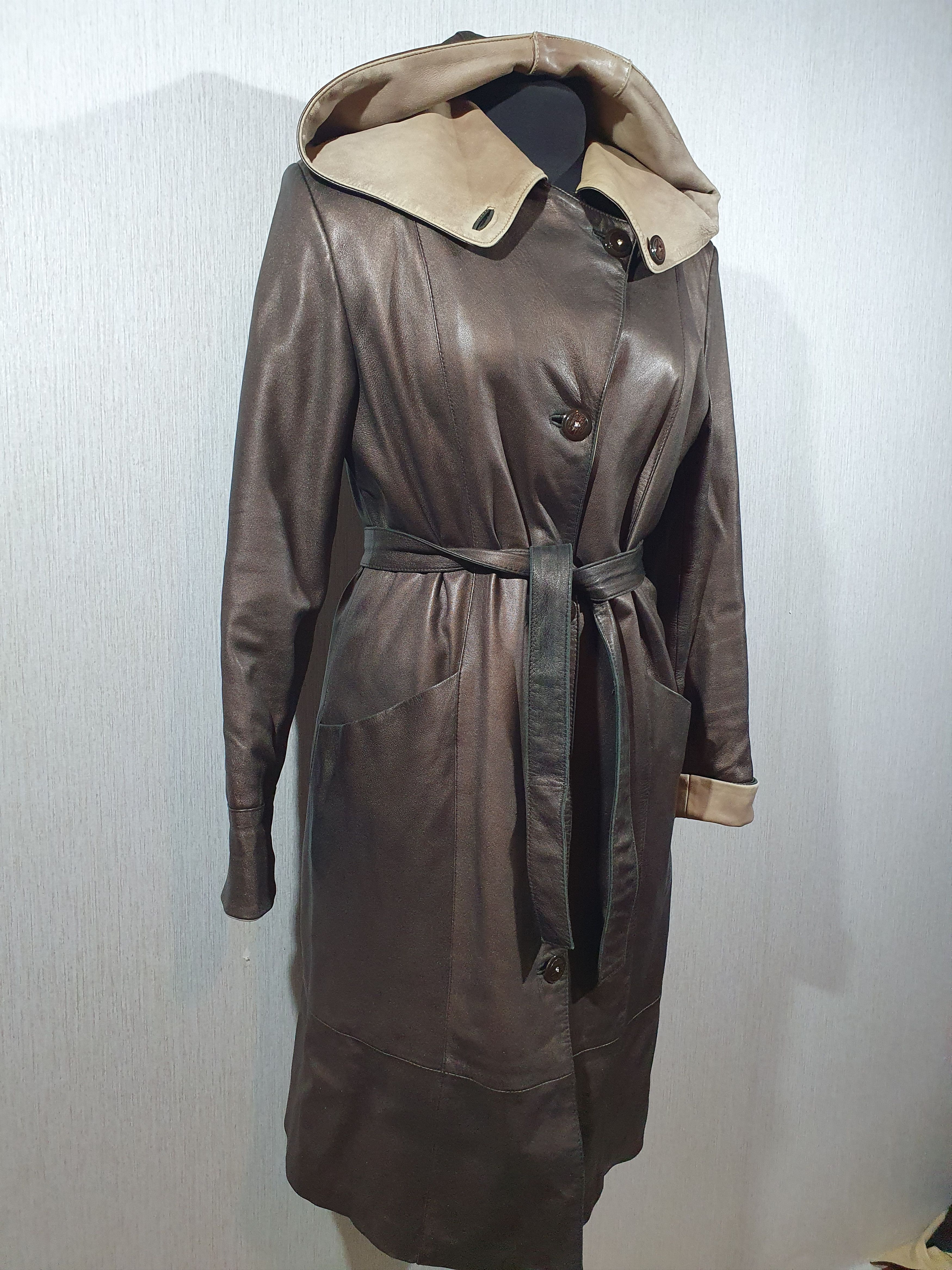 Haze leather coat Size L / US 10 / IT 46 - 2 Thumbnail