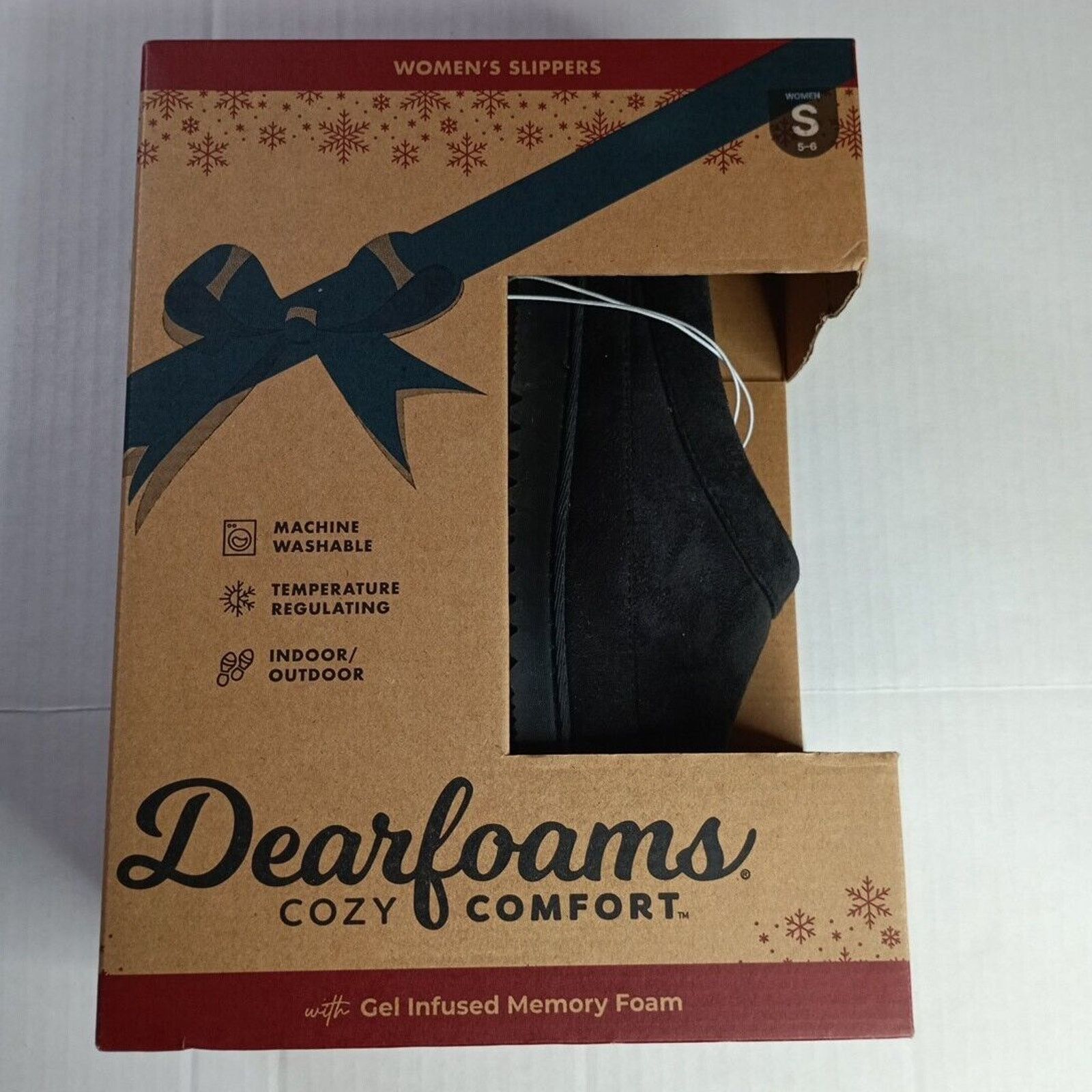 Other Dearfoams Woman's Indoor Outdoor Slippers Black Small 5-6 Size US 6 / IT 36 - 1 Thumbnail