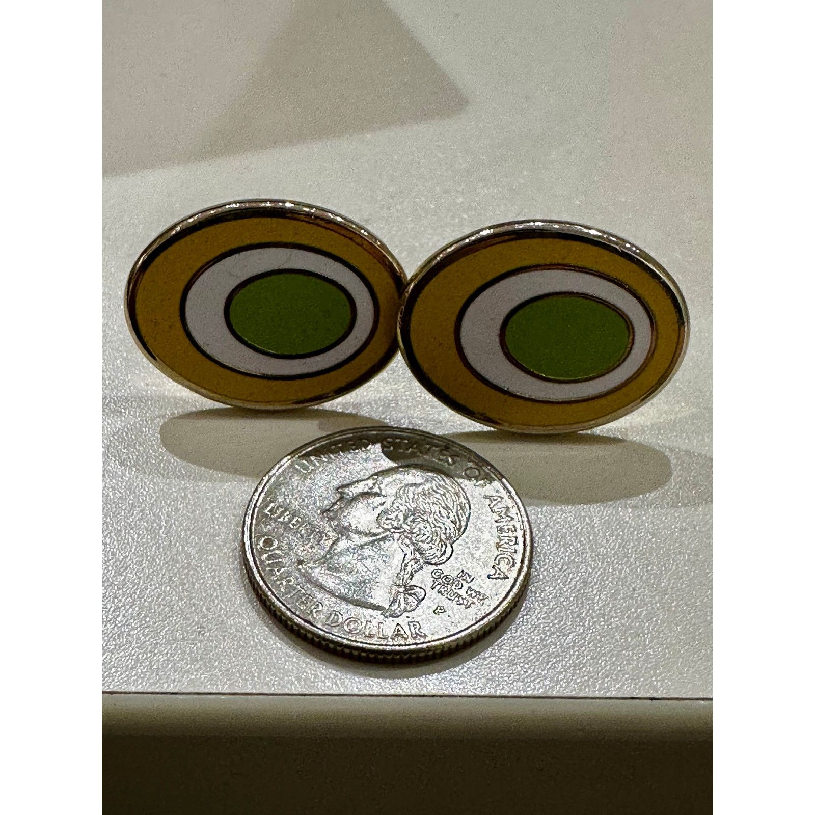 Vintage Vintage Mid Century Modern Egg Geometric Cuff Links Size ONE SIZE - 3 Thumbnail