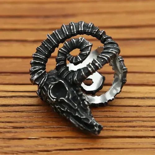 Jewelry Goat Skull Ring Size ONE SIZE - 4 Thumbnail