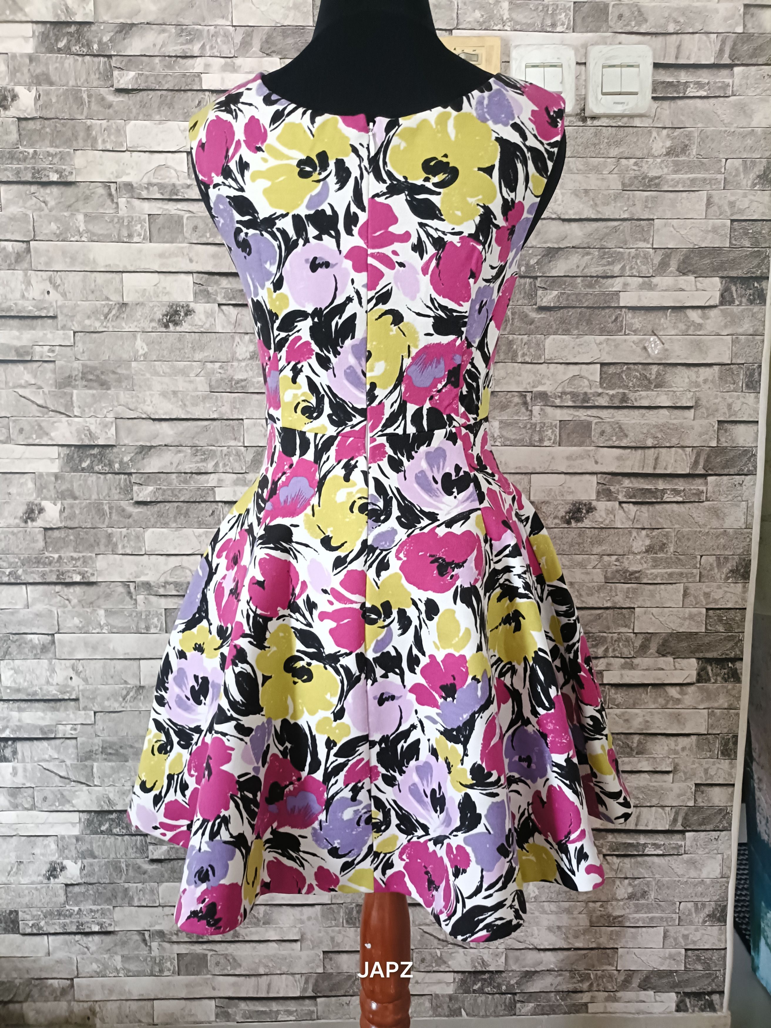Japanese Brand Vintage Snidel floral flared mini dress Size S / US 4 / IT 40 - 5 Thumbnail