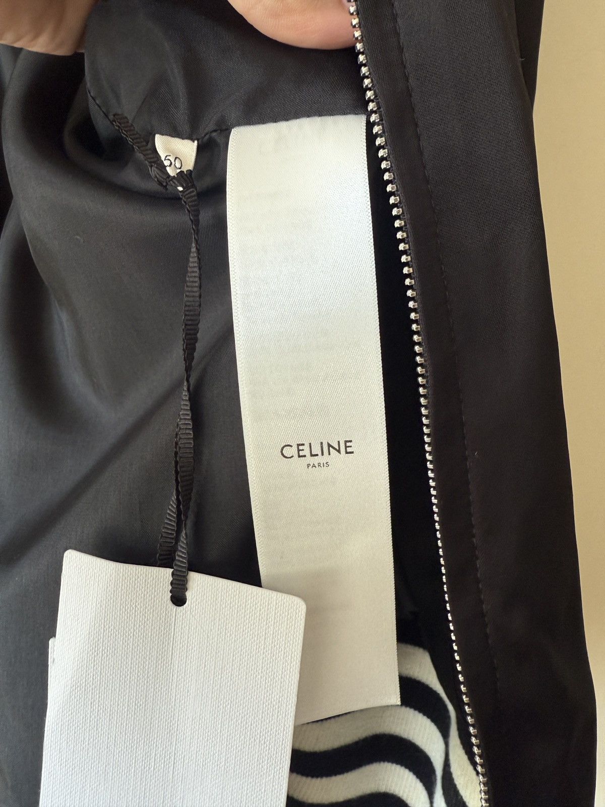 Celine × Hedi Slimane Celine Teddy Bomber Silk Studded Leather Palm Tree Size US M / EU 48-50 / 2 - 6 Thumbnail