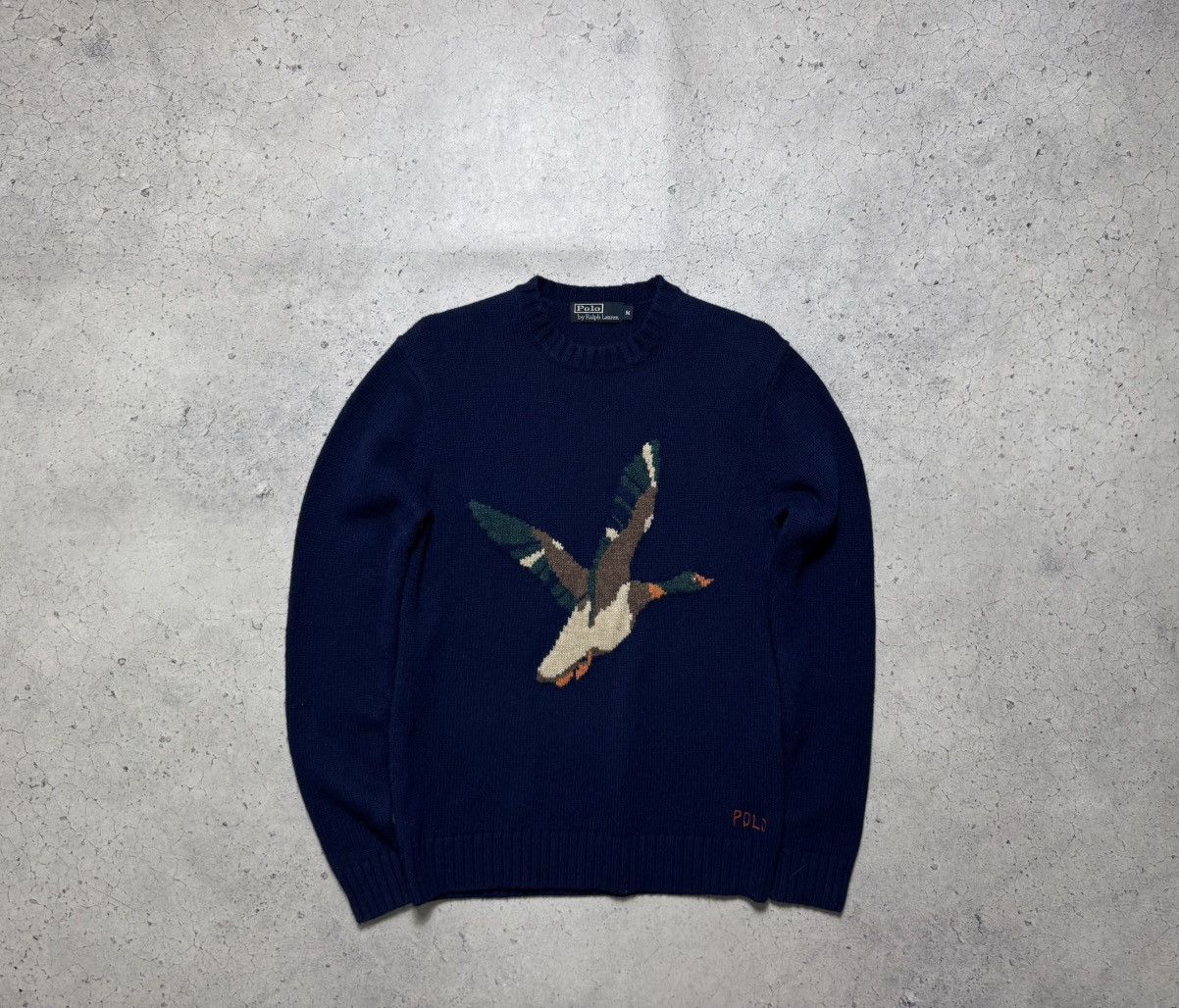 Polo Ralph Lauren Polo Ralph Lauren Wool Duck Sweater Big Logo Size M Vintage Size US M / EU 48-50 / 2 - 2 Thumbnail