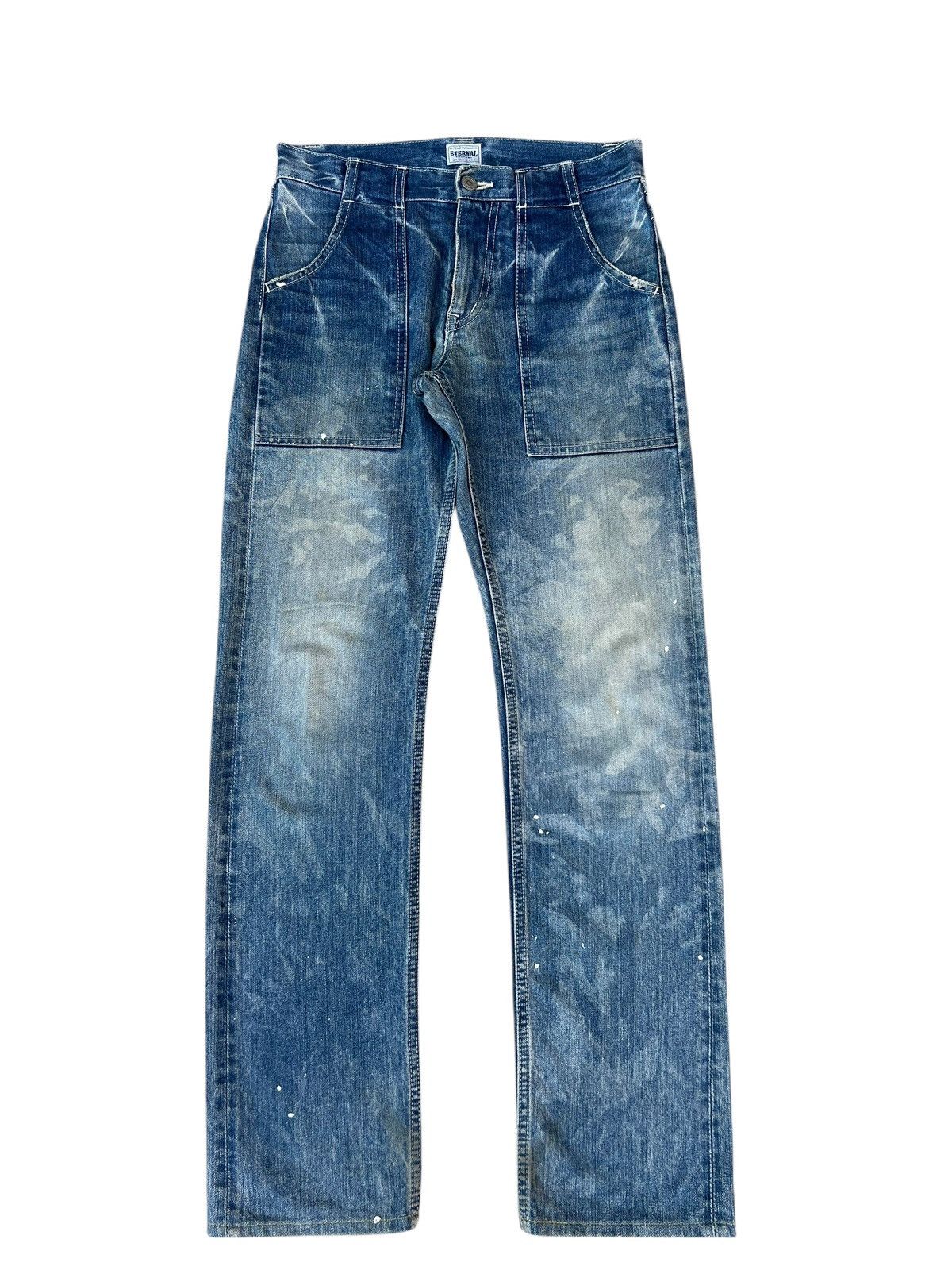 Eternal Distressed Mud Wash Stains Denim Eternal Japan Fatigue Jeans Size US 29 - 1 Thumbnail