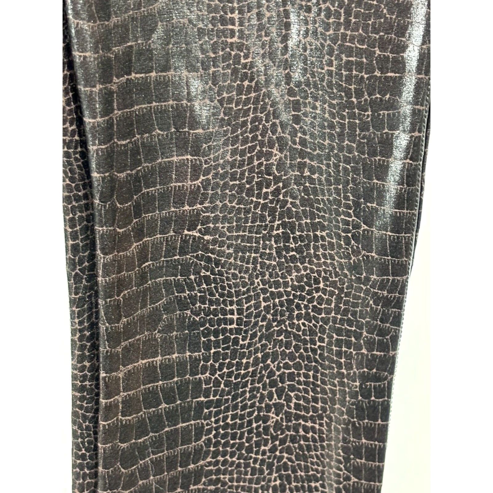 Spanx SPANX Faux Leather Leggings Brown Animal Print High Rise Women's Medium Size 32" / US 10 / IT 46 - 5 Thumbnail