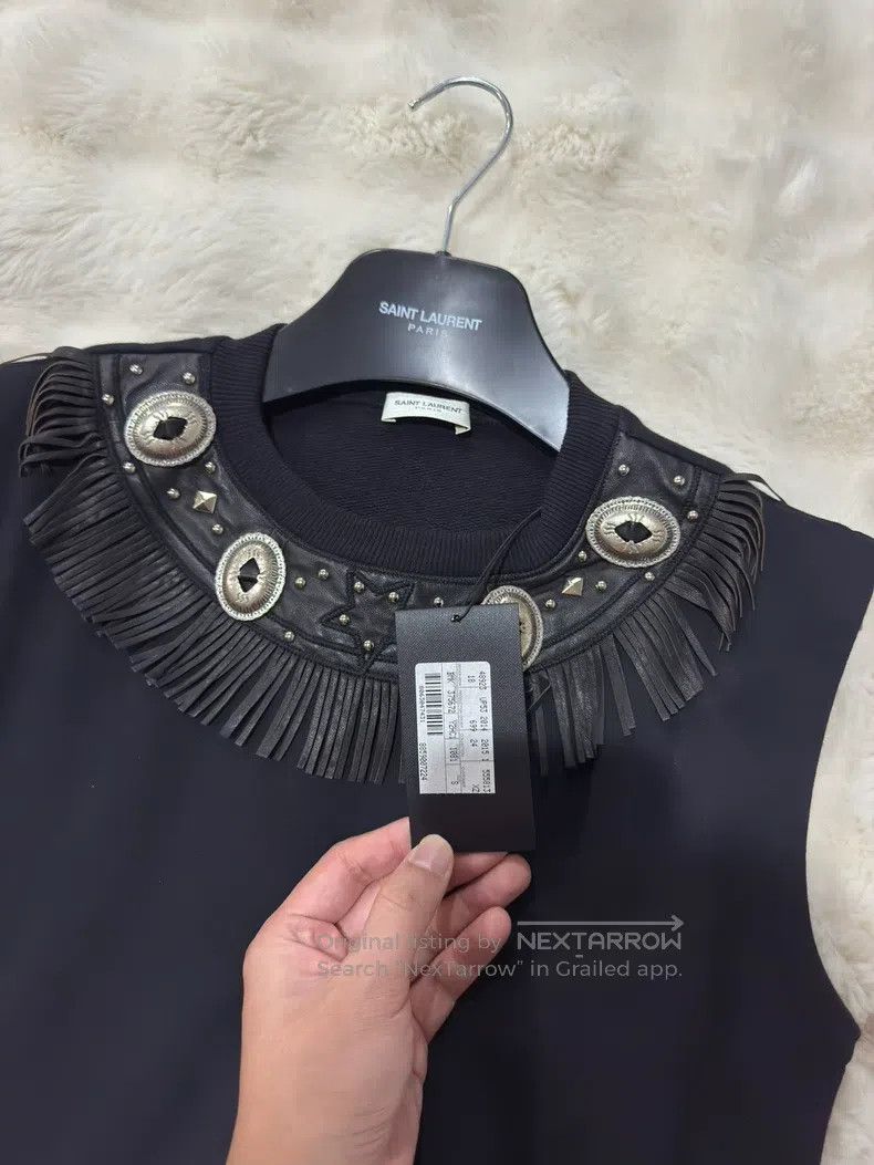 Saint Laurent Paris Saint Laurent Paris Original Sheepskin Fringe Metal Vest S Size US S / EU 44-46 / 1 - 3 Thumbnail