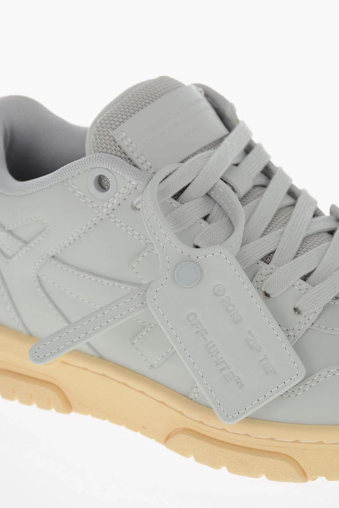 Off-White og1mm0426 Leather Low-Top Sneakers in Grey Size US 8 / EU 41 - 4 Thumbnail
