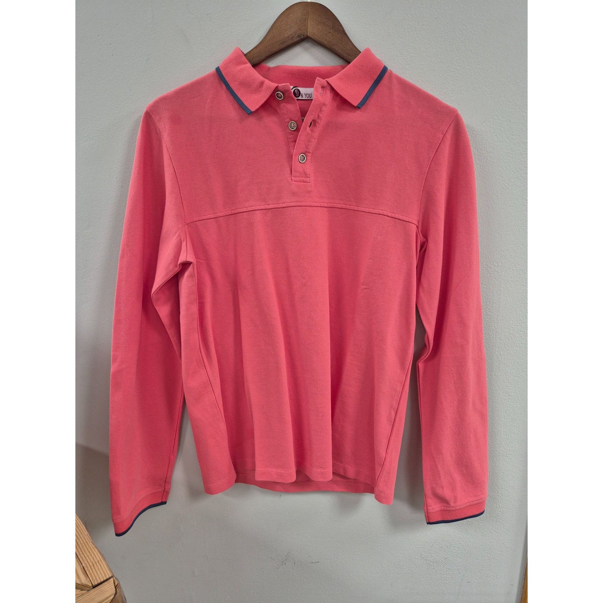 Other Mens Coral Long Sleeve Polo Shirt Button-Up Collar Size Smal Size US M / EU 48-50 / 2 - 2 Thumbnail