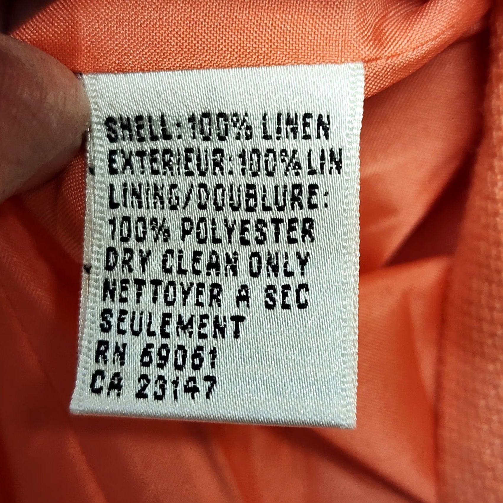 Talbots Talbots Irish Linen Womens Suit Jacket Skirt Set Coral Orange 2 Piece Size 4 2 4 2 Womens Preppy Size 28" / US 6 / IT 42 - 5 Thumbnail