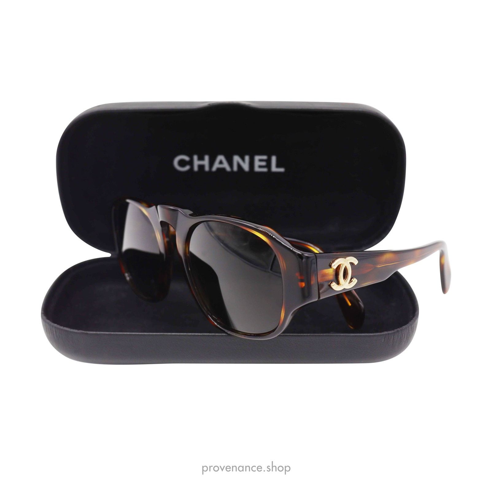 Chanel 🔴 Chanel Double CC Sunglasses - Brown Tortoise - 01452 Size ONE SIZE - 2 Thumbnail