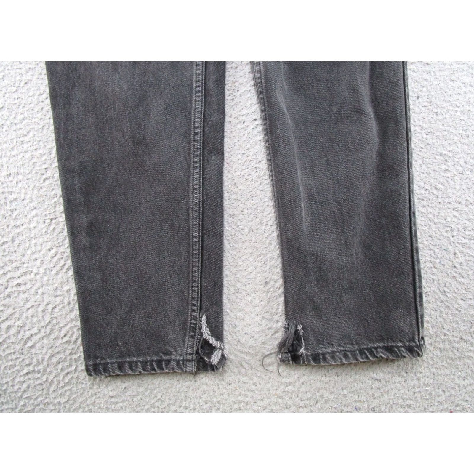 Levi's VINTAGE Levi's 550 Jeans Women’s Size 11 Black Relaxed Fit Tapered Leg USA READ Size 32" / US 10 / IT 46 - 7 Thumbnail