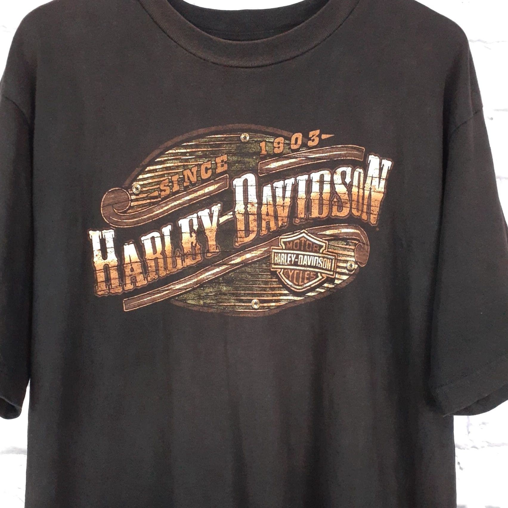 Harley Davidson VINTAGE Harley-Davidson T-Shirt Canada Black Short Sleeve Crew Neck M Adult Mens Medium USA Fit Regular Double-Sided Size US M / EU 48-50 / 2 - 2 Thumbnail