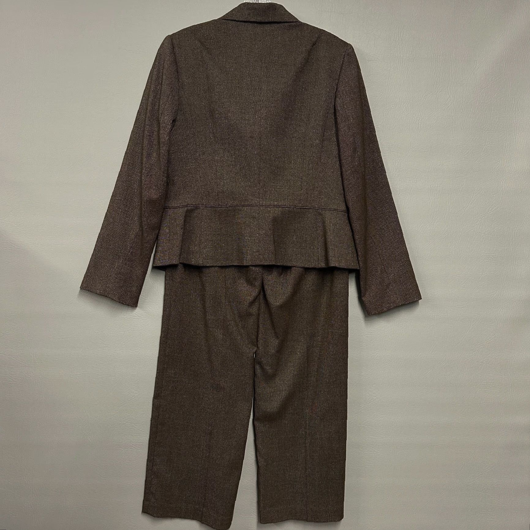 Vintage Sigrid Olsen Pantsuit Women's 10 Brown Blazer Slacks Career Office Set of 2 - Jacket Pants, Brown, Regular, 2 Piece, Veuillez, Dry Clean Only Size 32" / US 10 / IT 46 - 2 Thumbnail