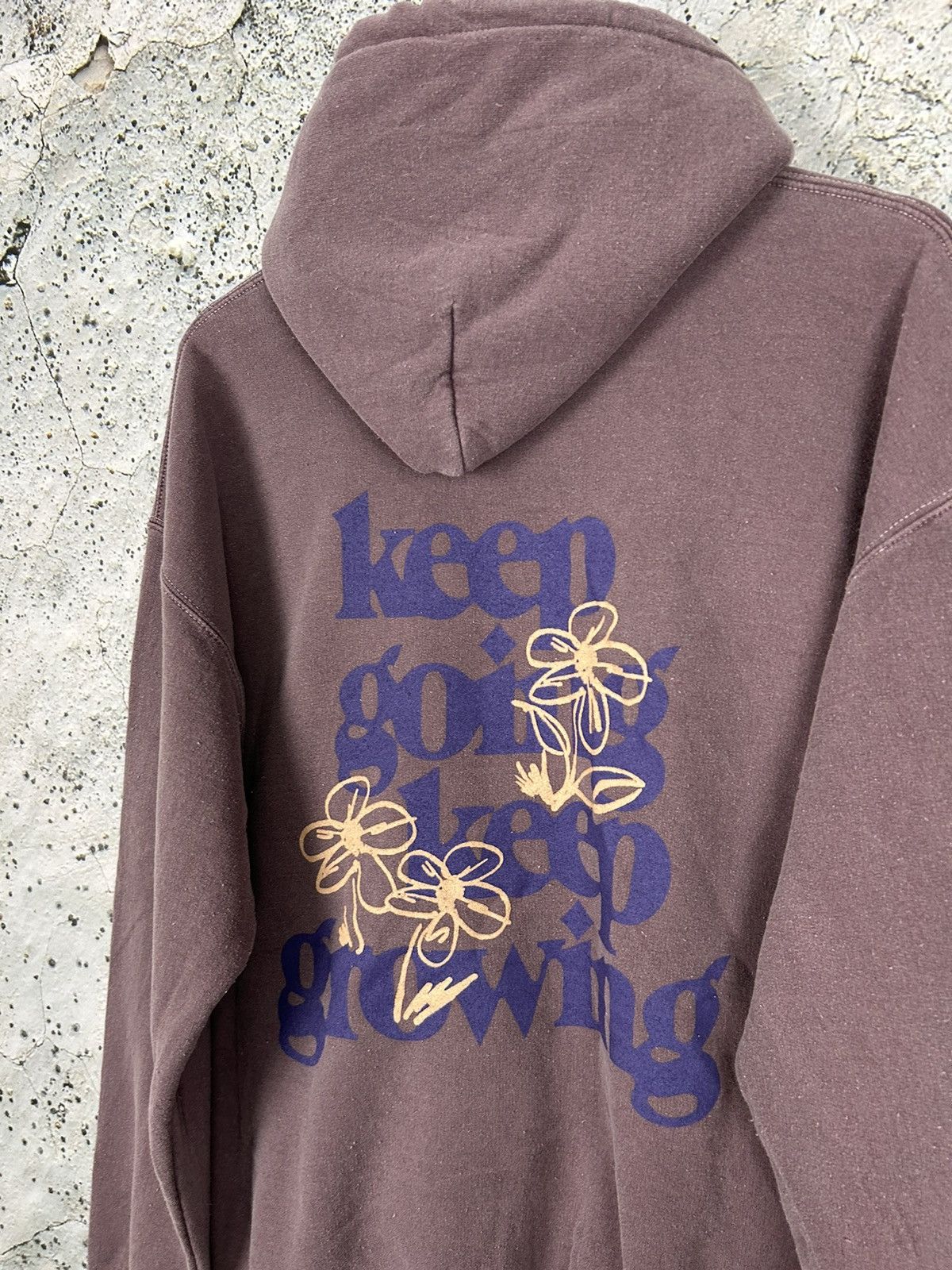 Japanese Brand Vintage Hoodie Keep Going Keep Growing Boxy Streetwear Hype Size US S / EU 44-46 / 1 - 2 Thumbnail