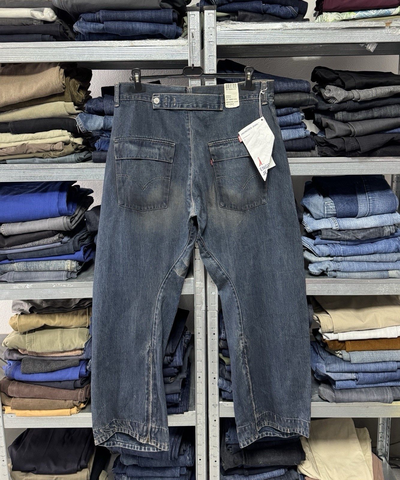 Levi's NWT Levi’s Engineered Jeans Mens Twisted Buckle Back Leg Zip Size US 33 - 1 Thumbnail