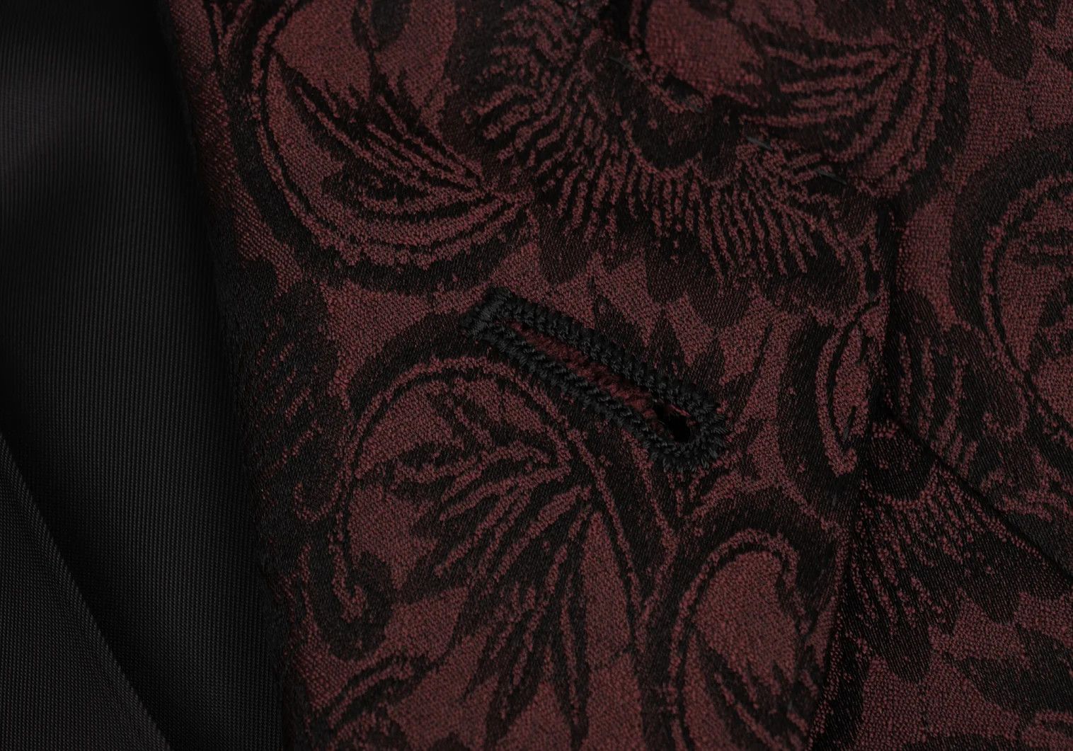 Jean Paul Gaultier Damask Jacquard 4B Jacket in Wine Size 48 Size US M / EU 48-50 / 2 - 4 Thumbnail