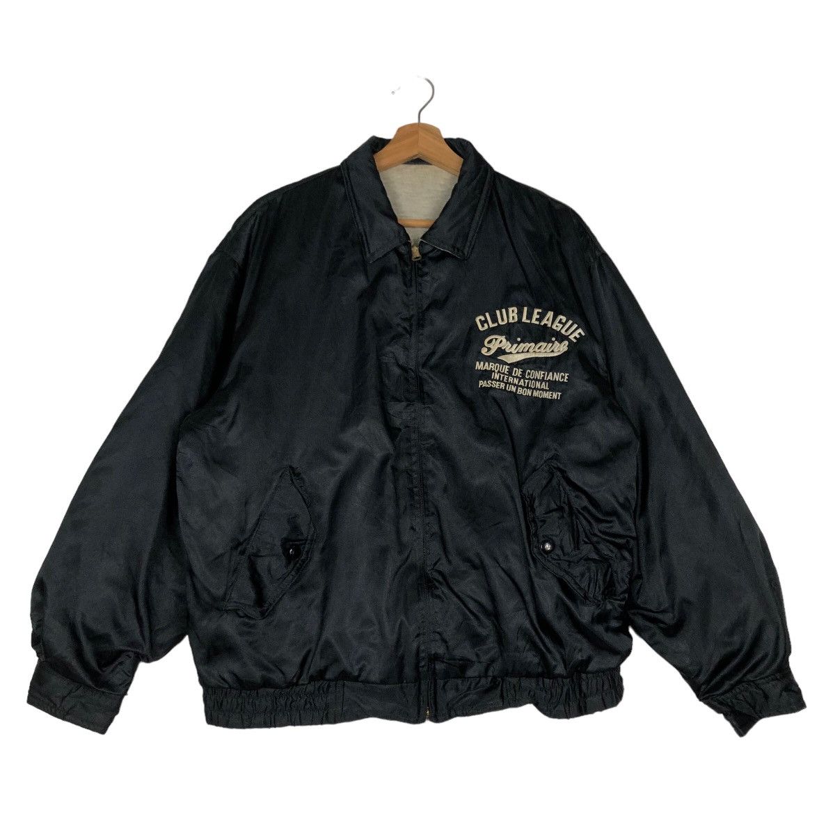 Japanese Brand 🔥Vtg Reversible Bomber Jacket Club League Sports Big Logo Size US L / EU 52-54 / 3 - 1 Thumbnail