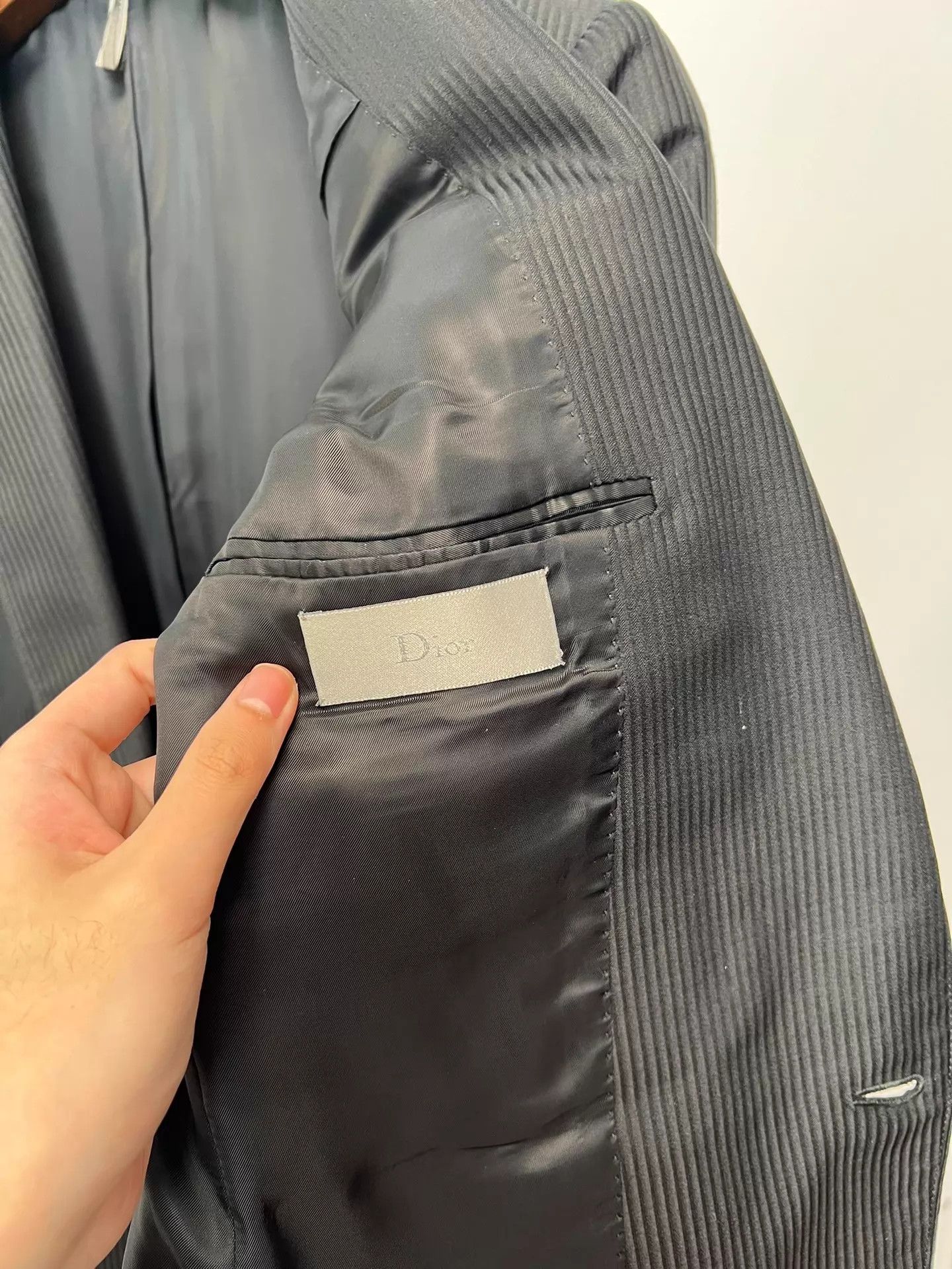 Dior Dior Homme Runway Striped Wool Blend Tailored Blazer 48 Size 48R - 6 Thumbnail